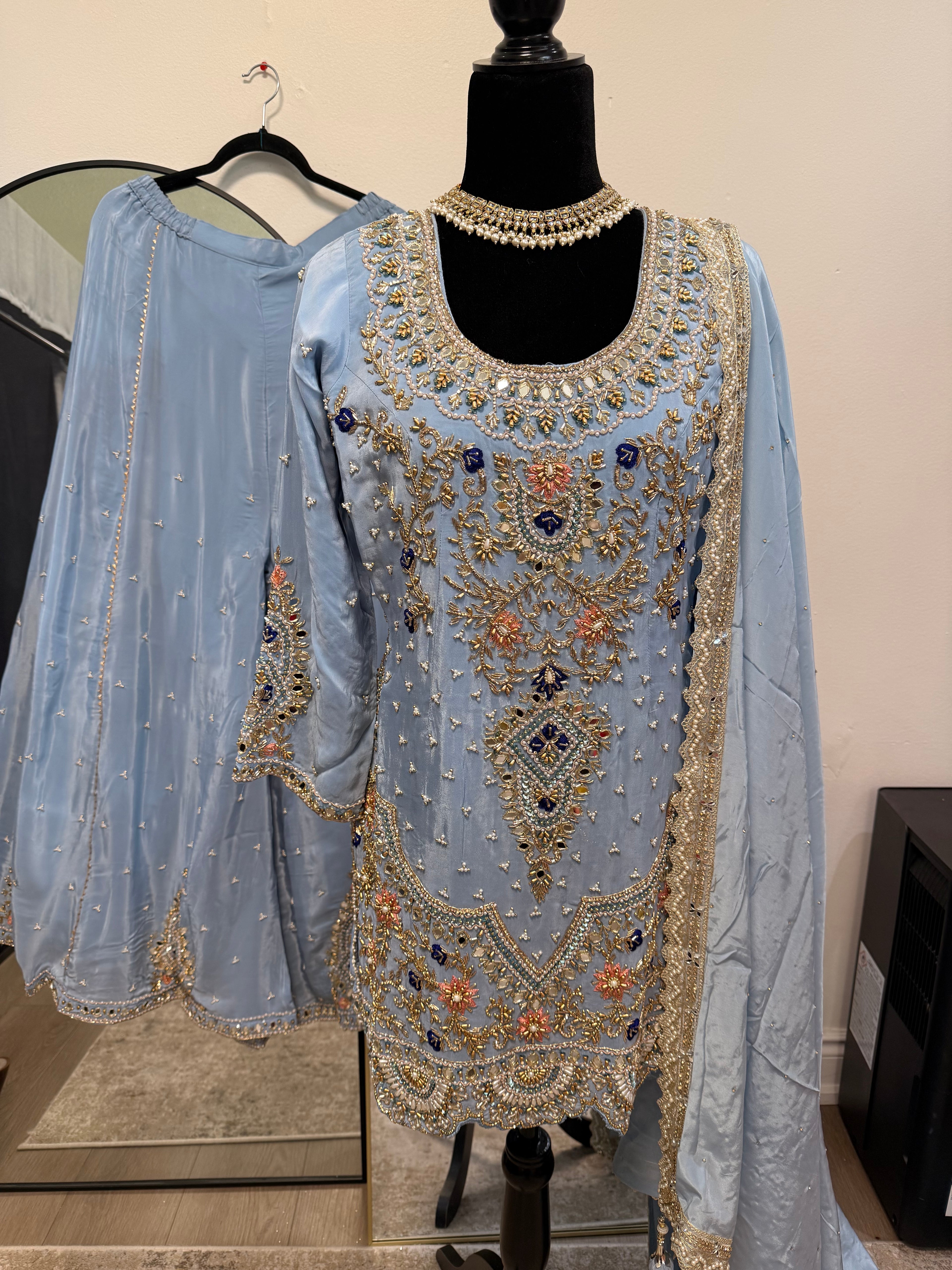 Embroidered suit
