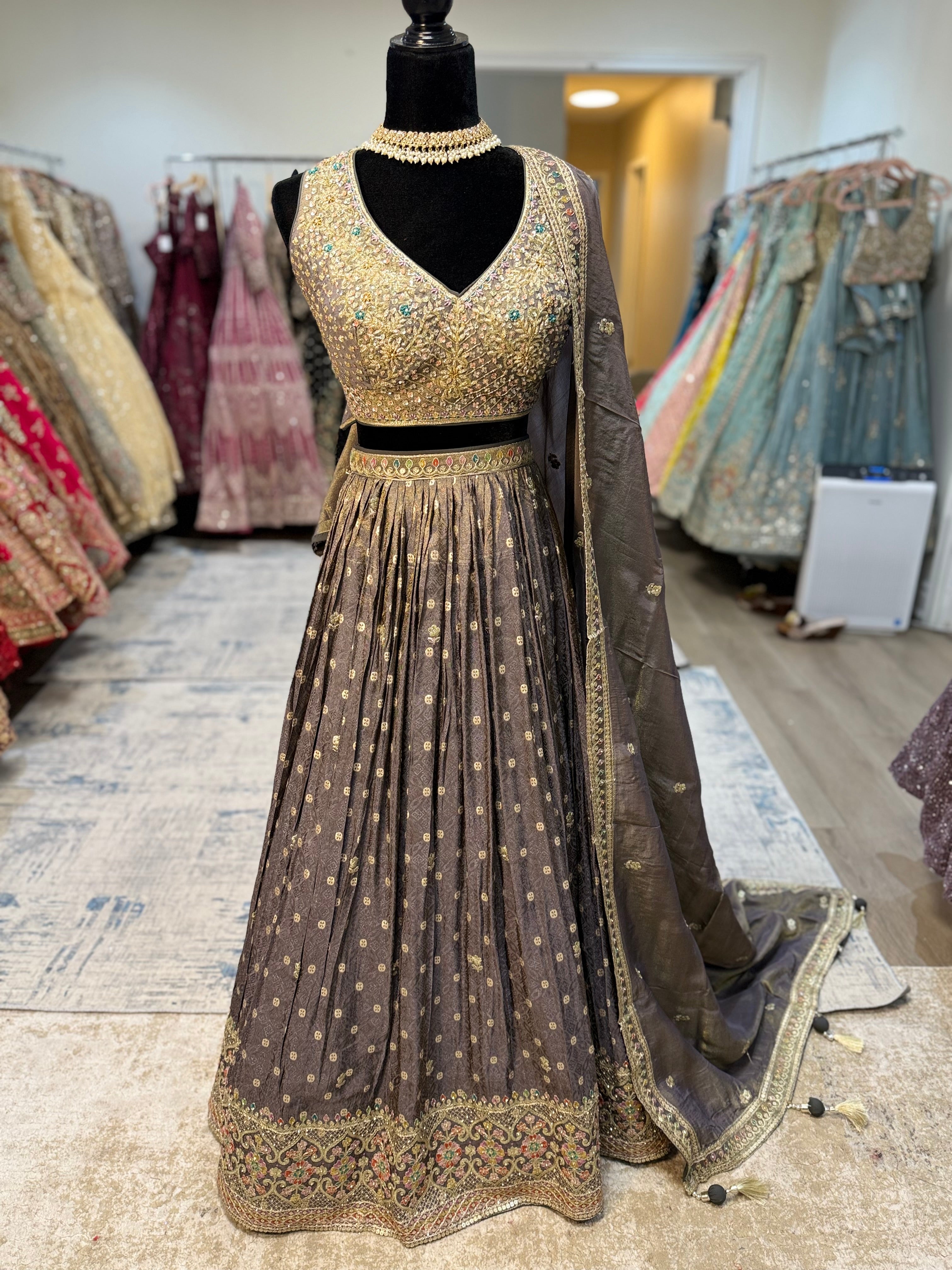 Banarsi intricate hand work lehenga