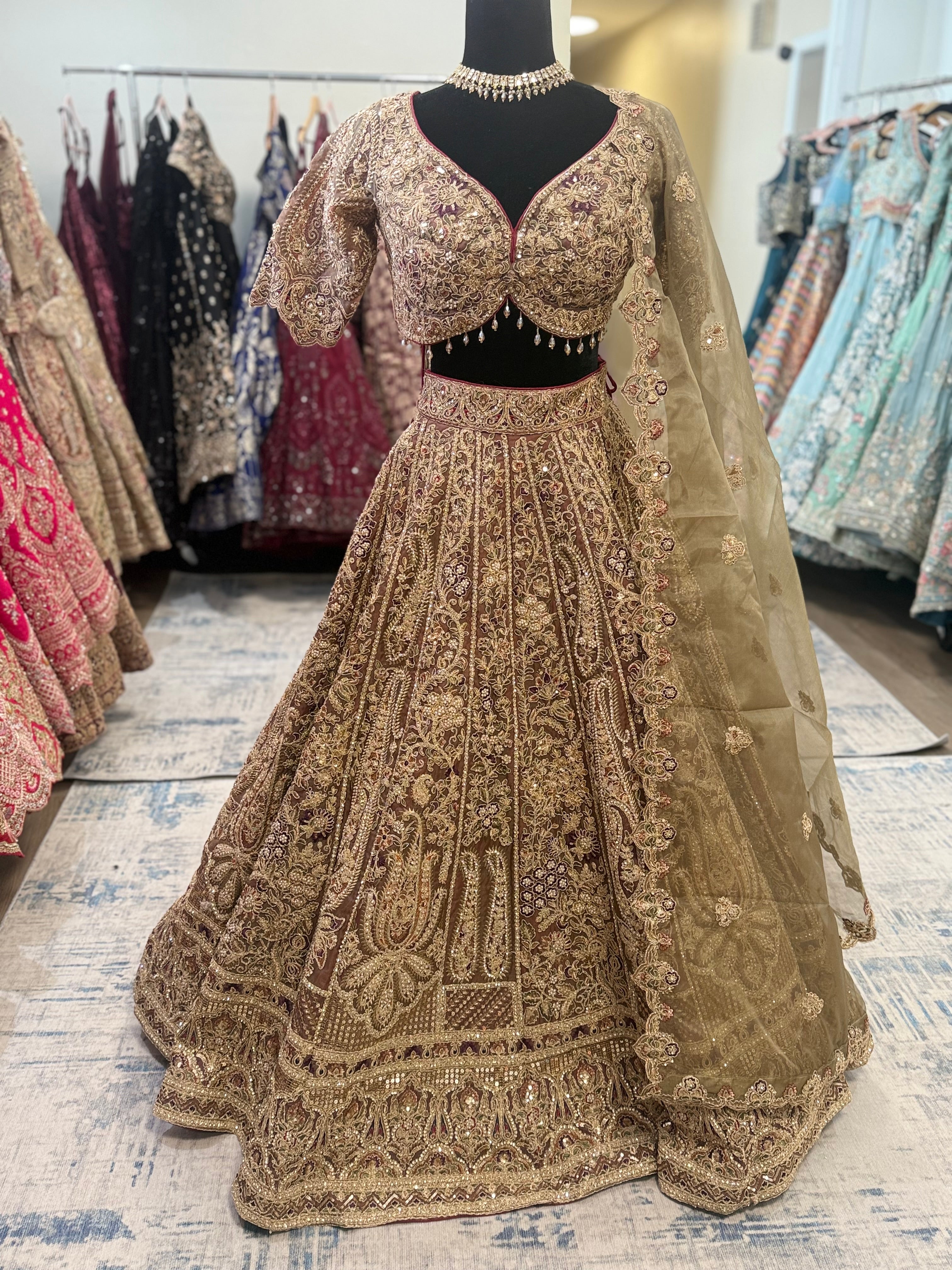 KanadaKulture - designer Lehenga with level detailing