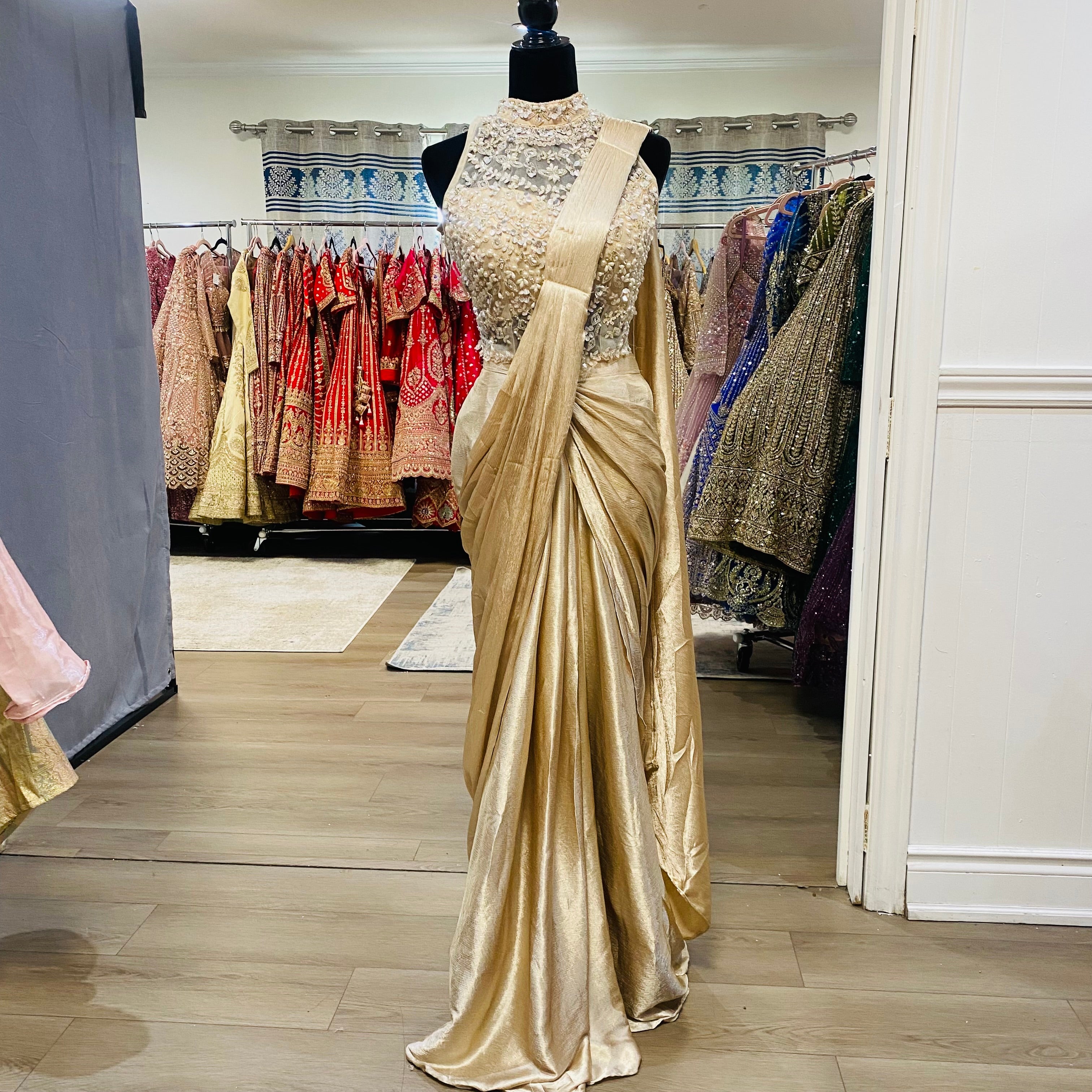 Pre drape saree