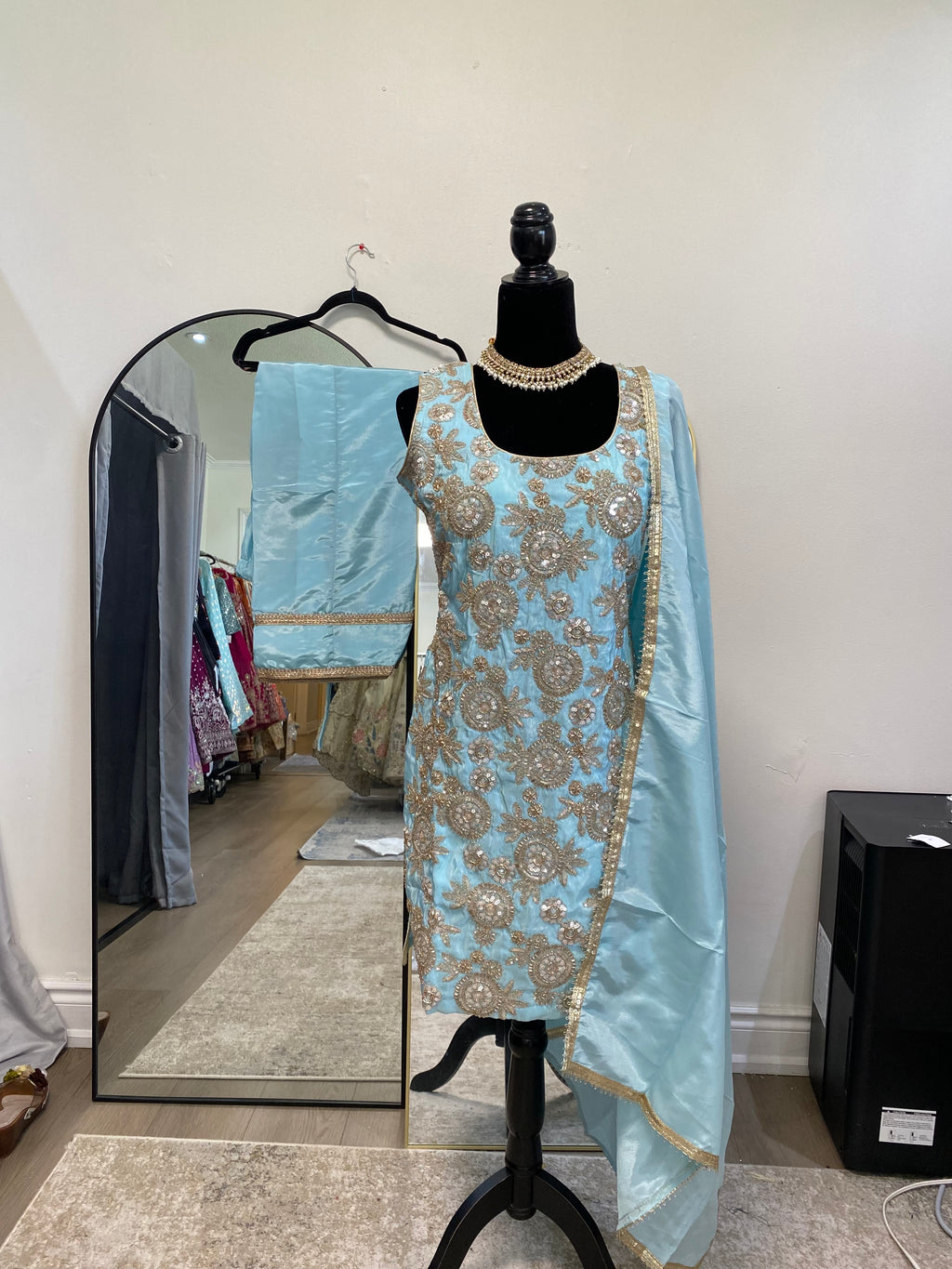 Farshi salwar Embroidered suit