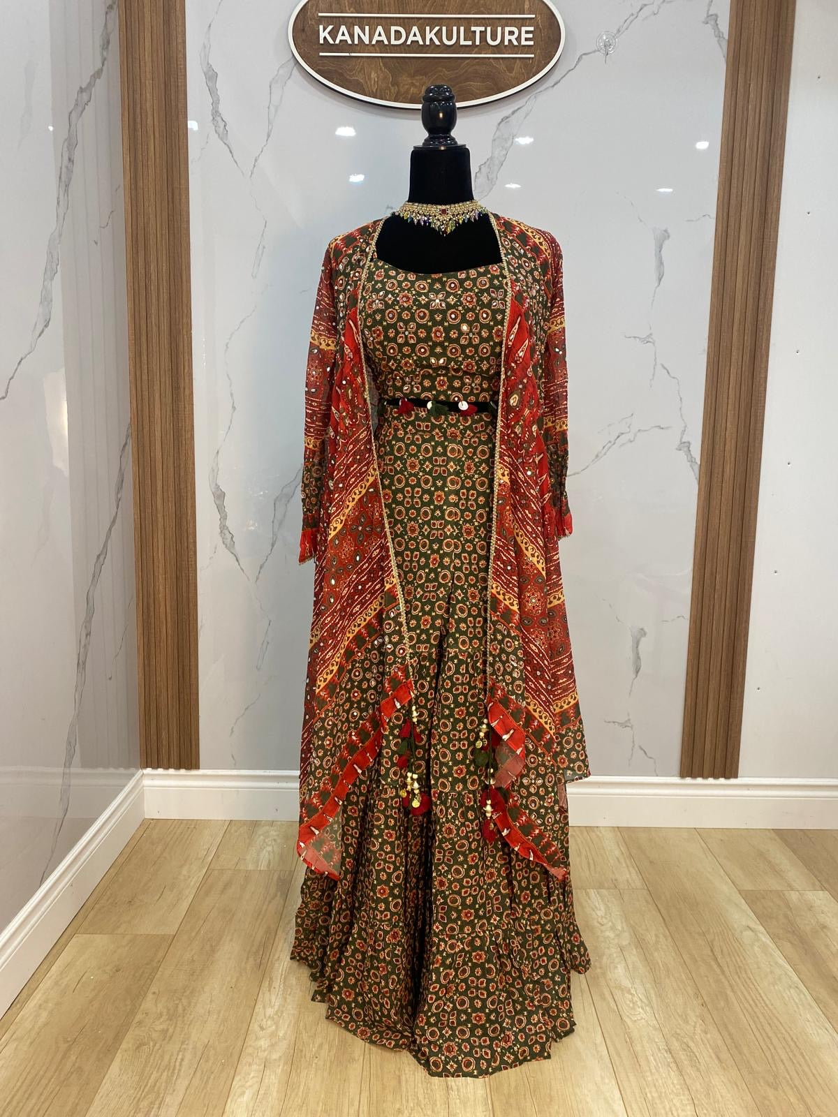 Georgette fun and stylish palzoo  with jacket 3 piece