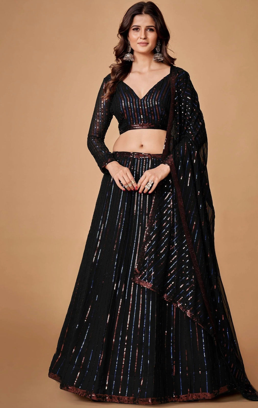 Traditional Embroidered georgette Lehenga Choli
