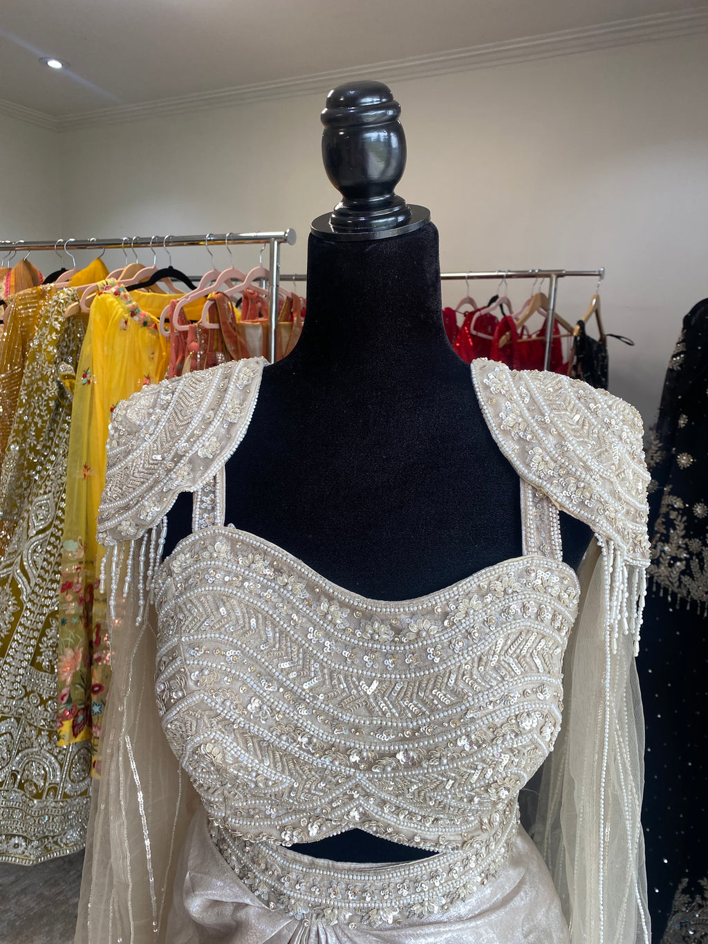 KanadaKulture - Designer cape sleeves with dhoti fusion fit - Exclusive Design