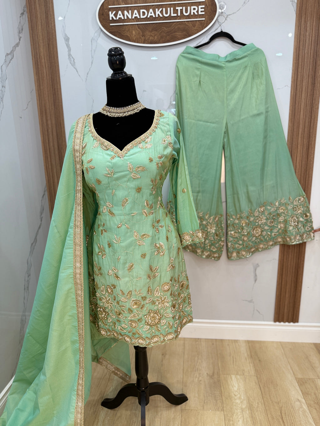 Embroidered gharara Suit – Kanada Kulture