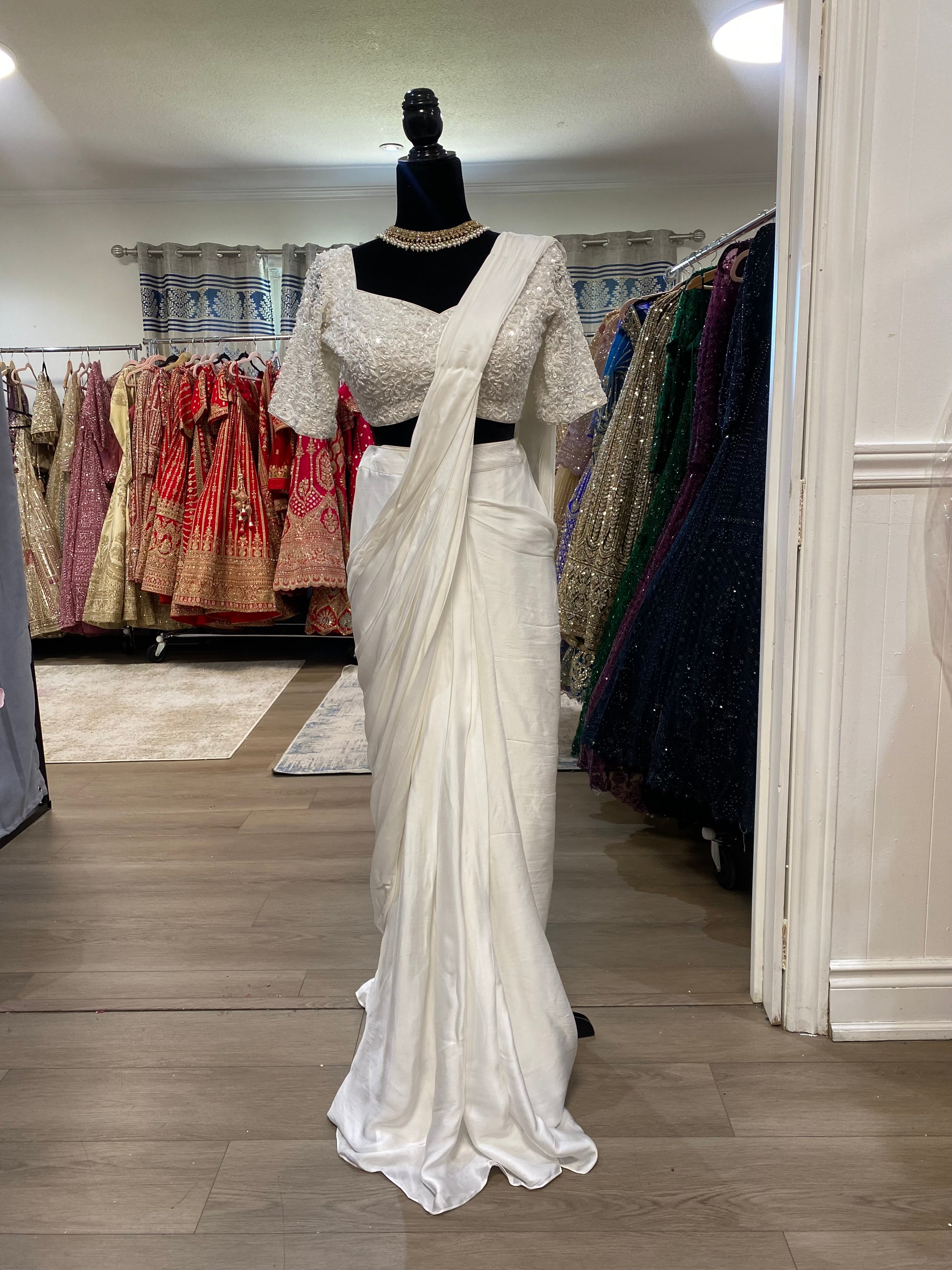 Pre drape saree