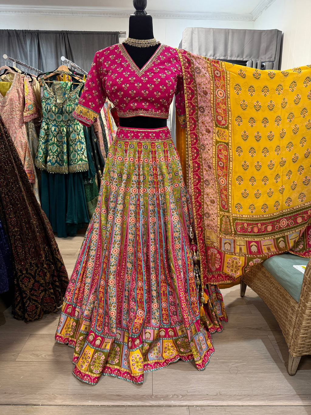 Traditional Embroidered silk Lehenga Choli