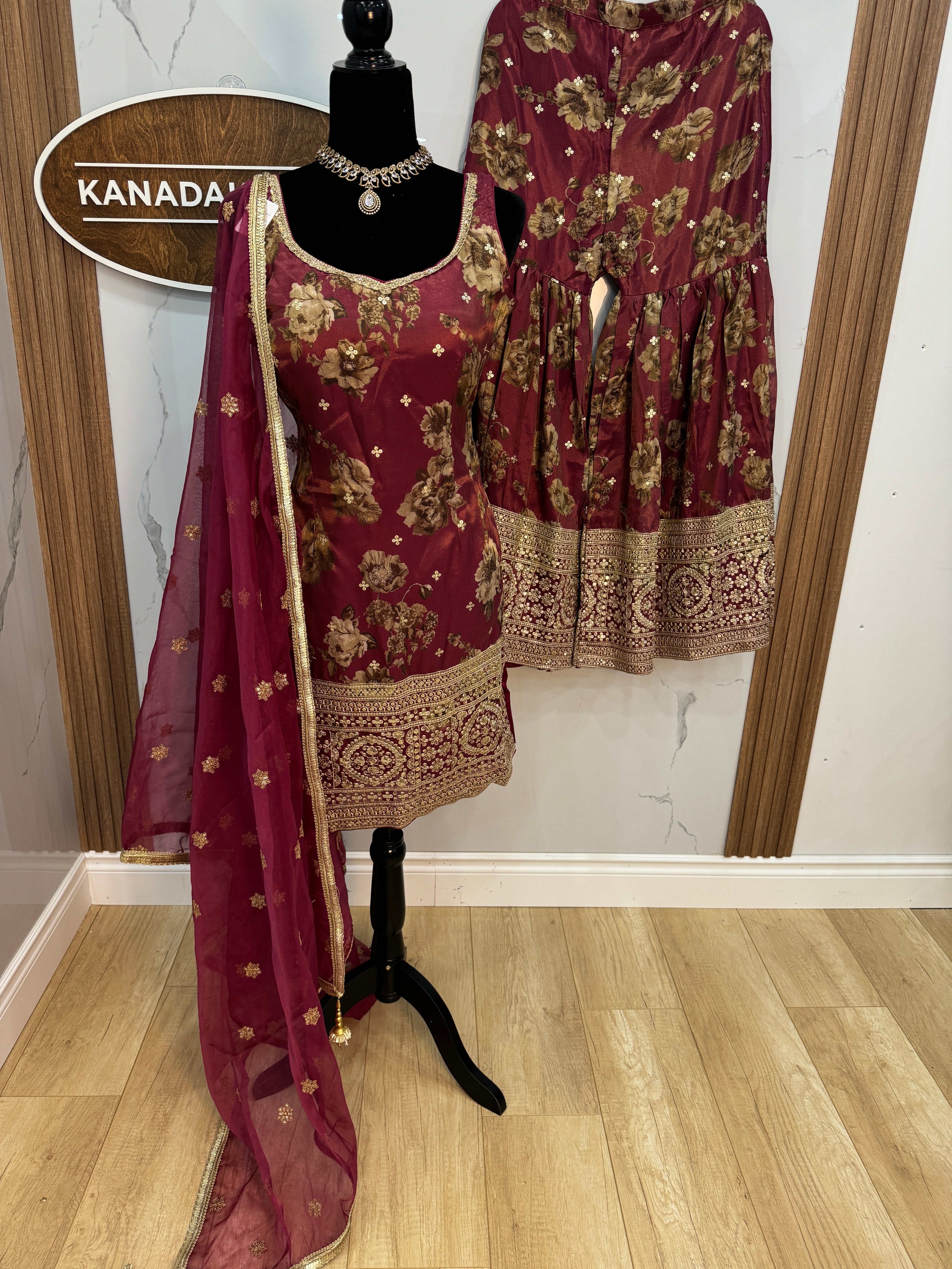 Embroidered palzoo Suit – Kanada Kulture