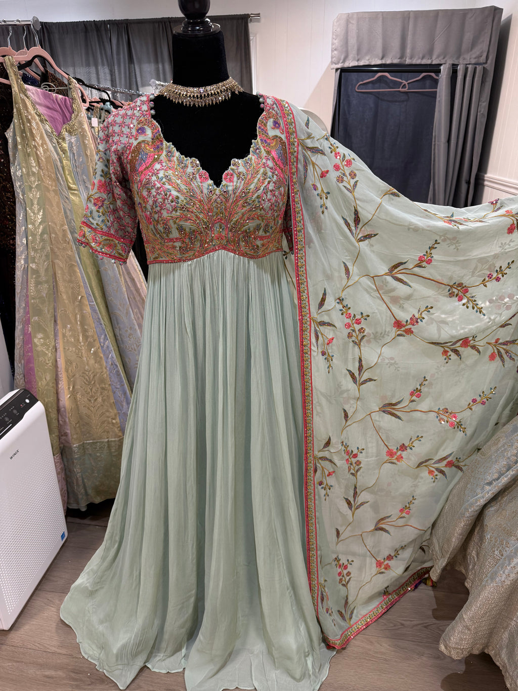 Embroidered Anarkali Suit – Kanada Kulture