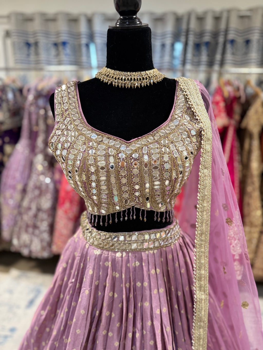 Purple banarsi Lehenga