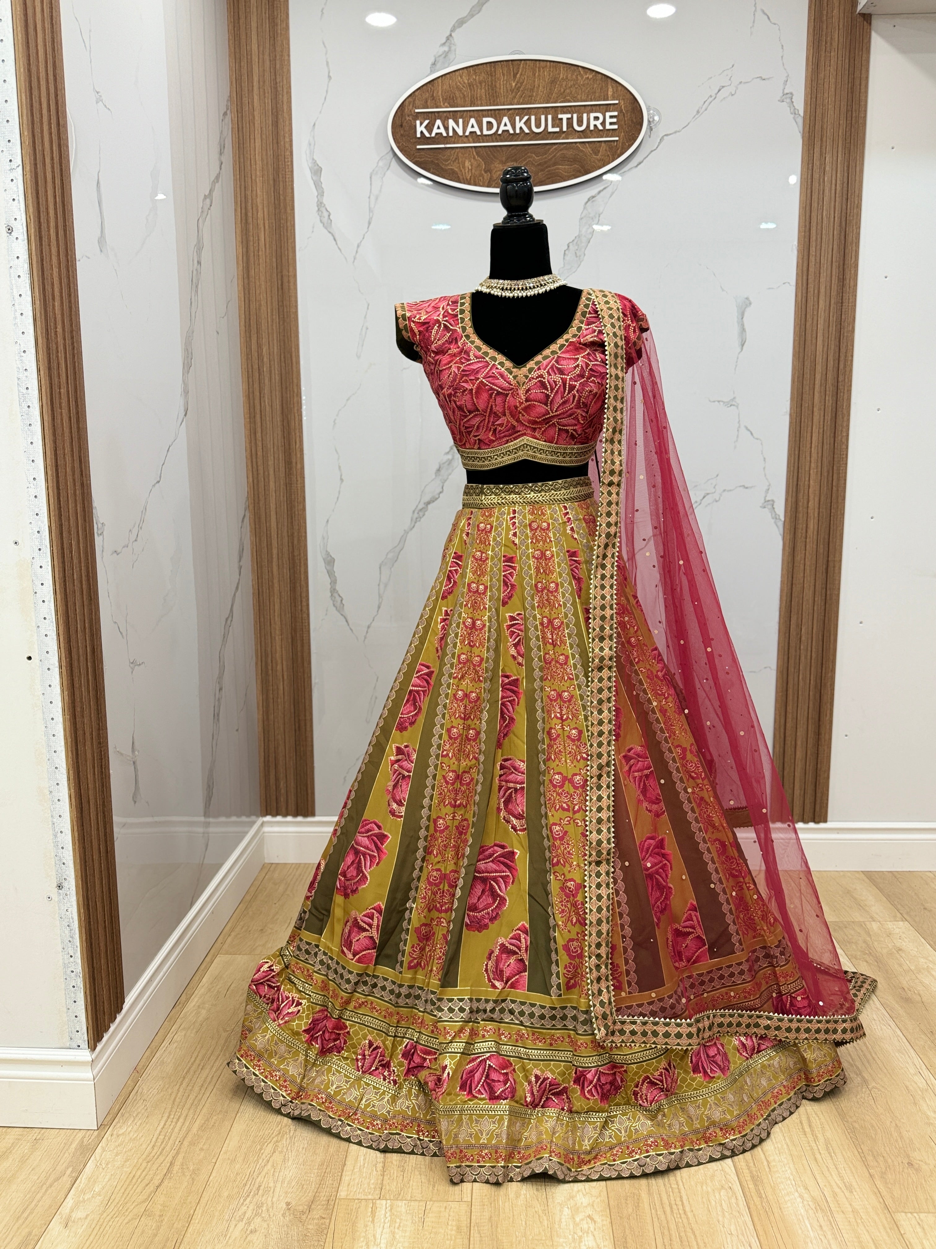 Sangam multi color lehenga