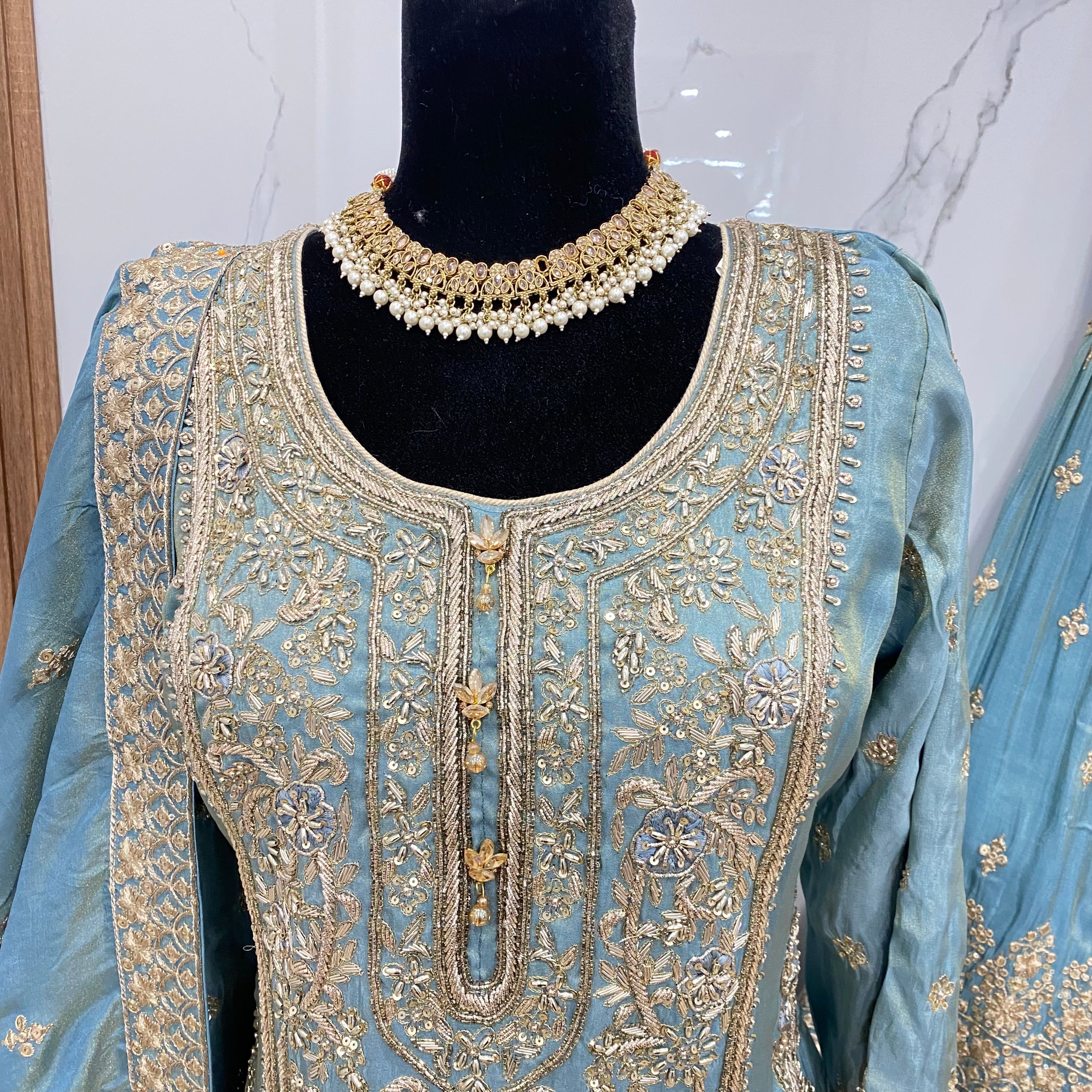 Embroidered suit