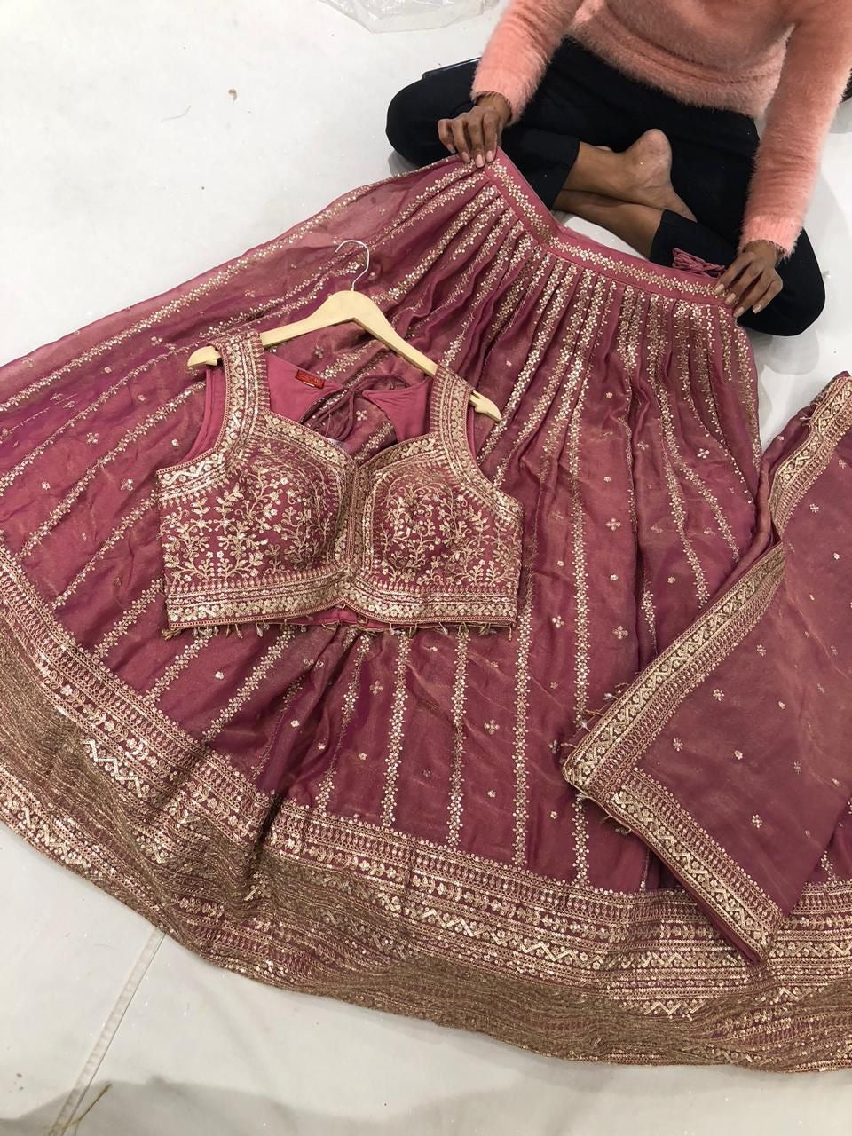 KanadaKulture - designer Lehenga with level detailing