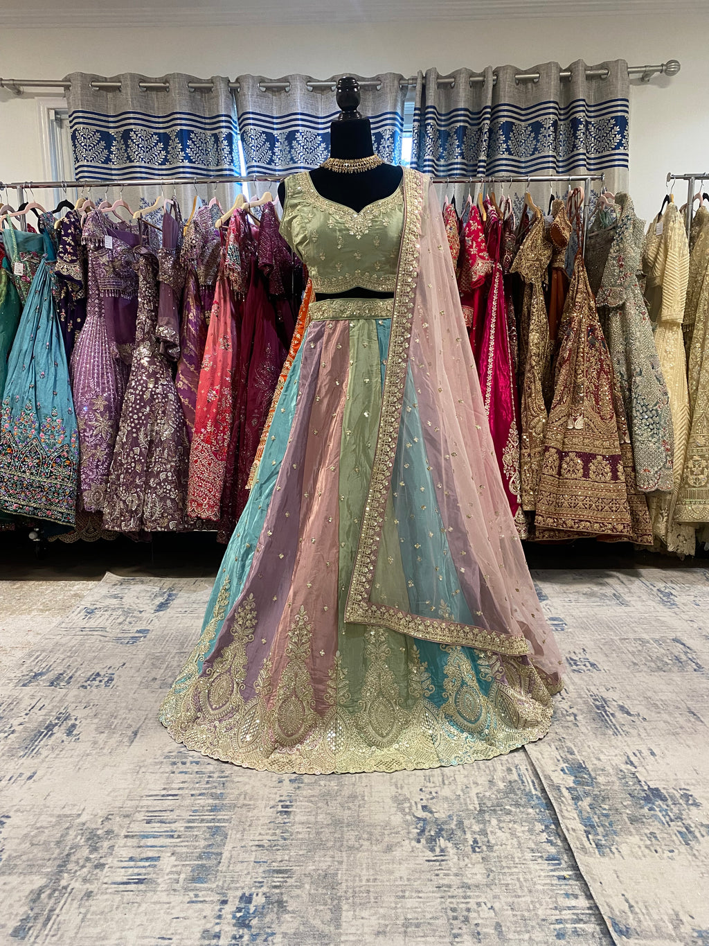 Traditional Embroidered silk Lehenga Choli