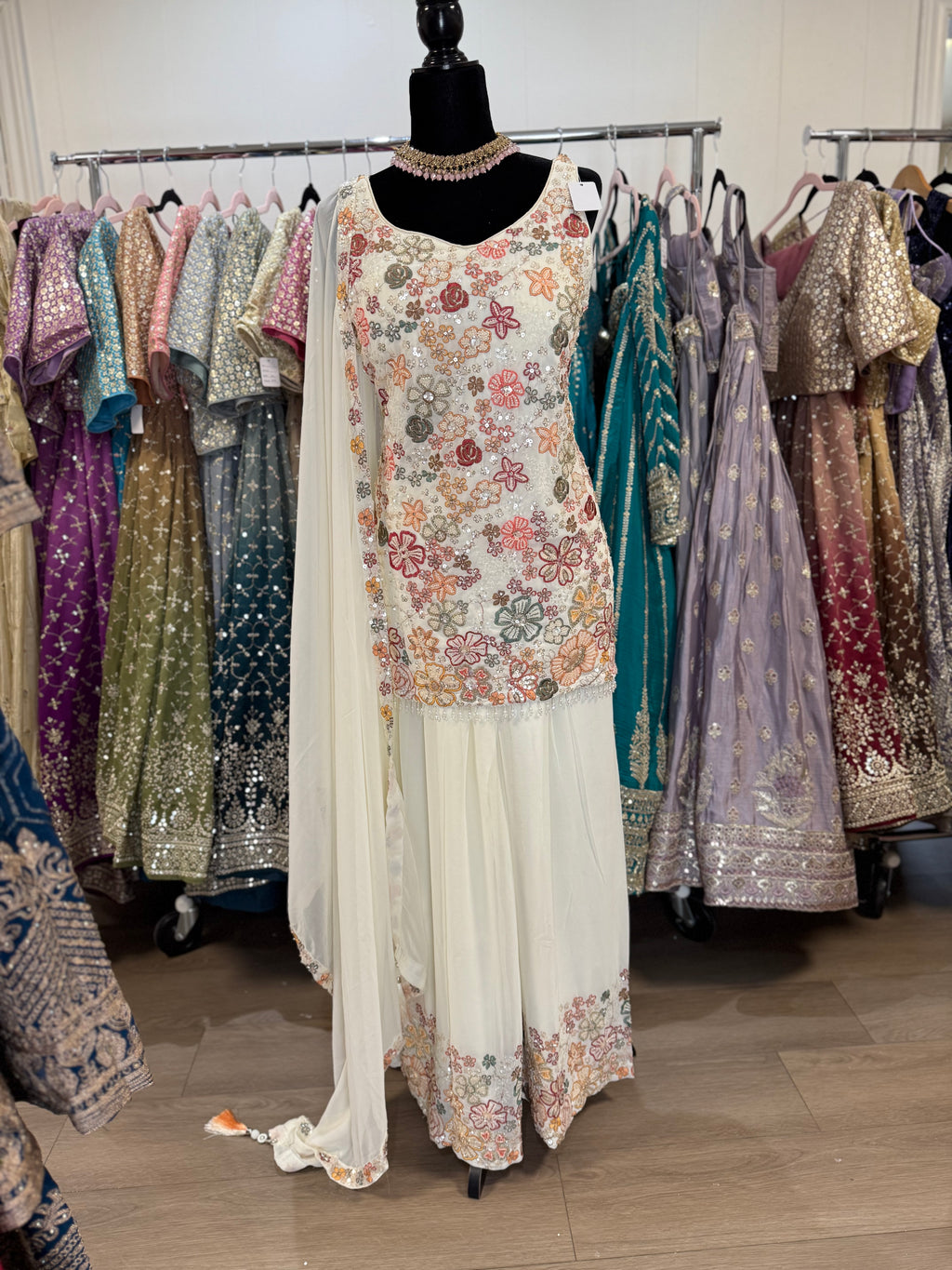 Embroidered gharara Suit – Kanada Kulture