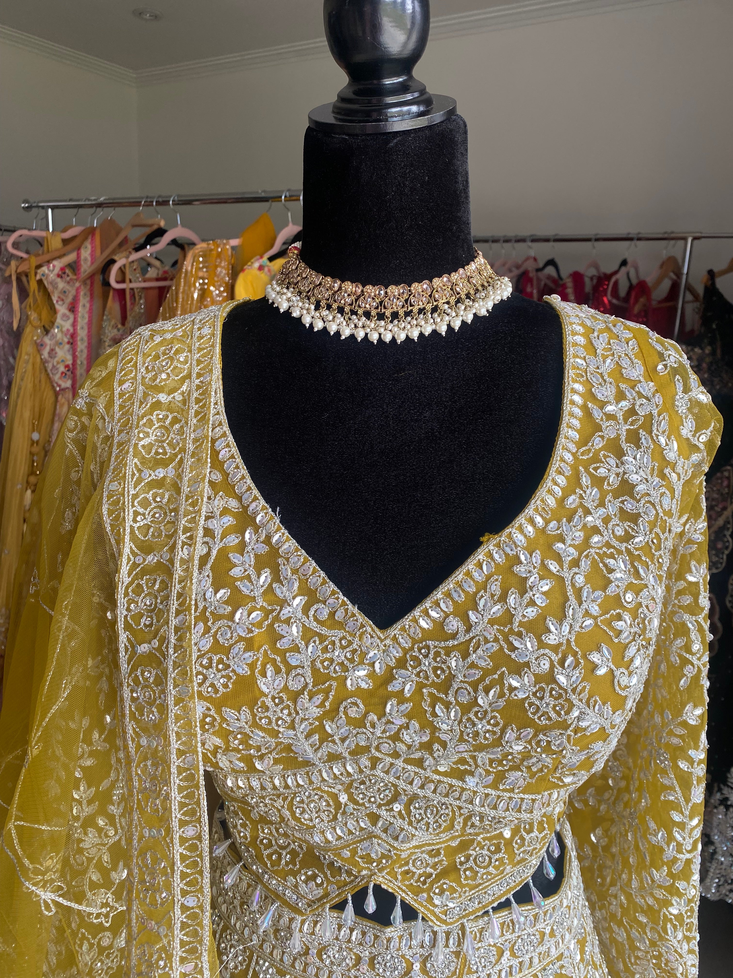 KanadaKulture - size 48 designer Lehenga with level detailing