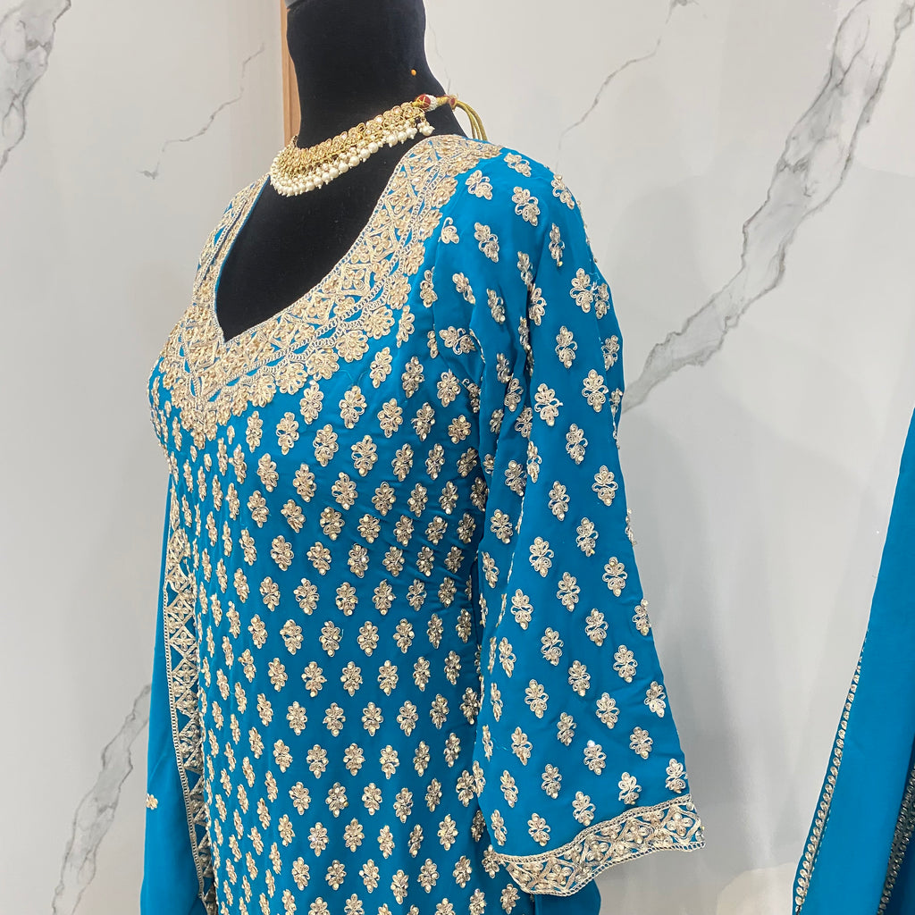 Indo western Embroidered suit
