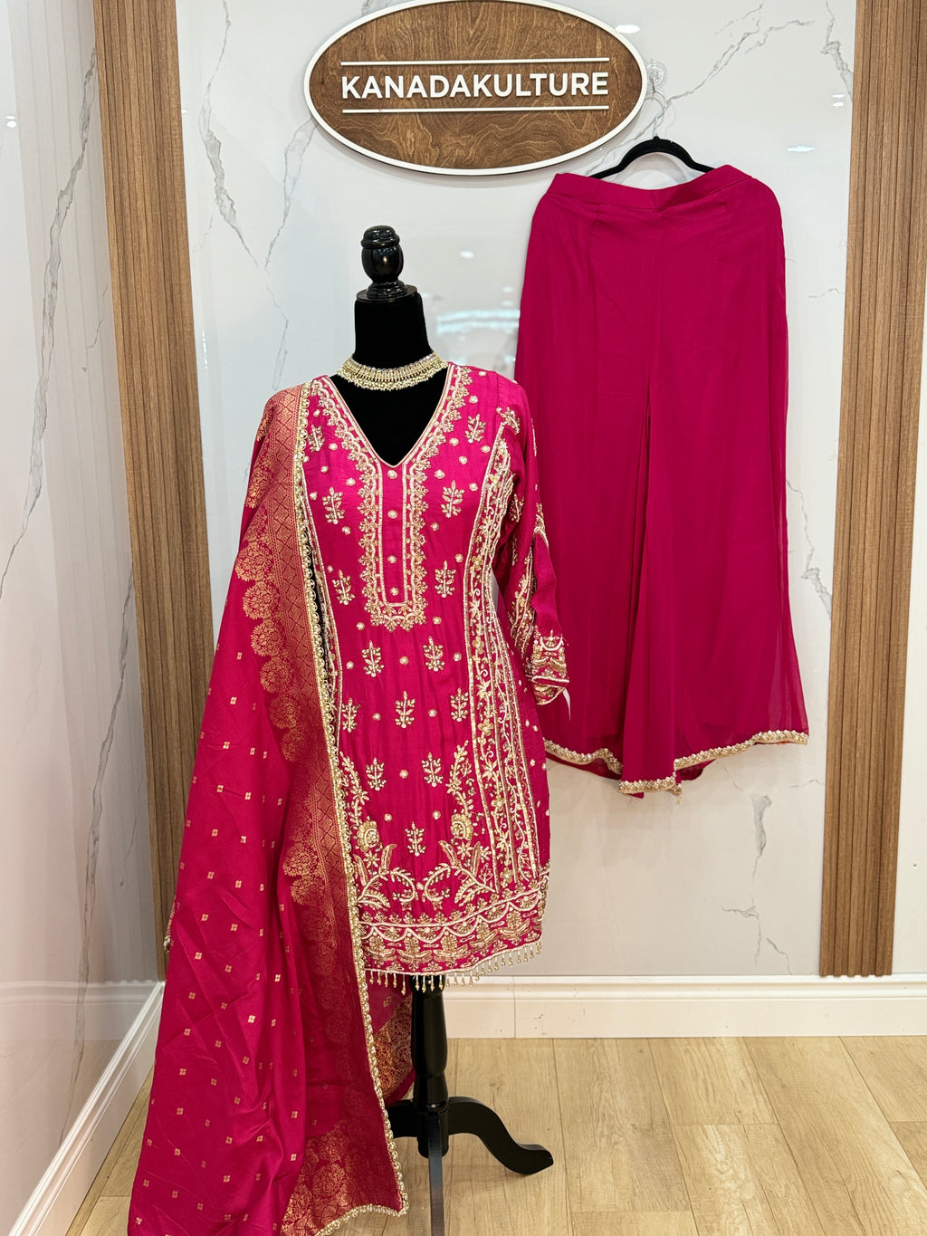 Embroidered palzoo Suit – Kanada Kulture