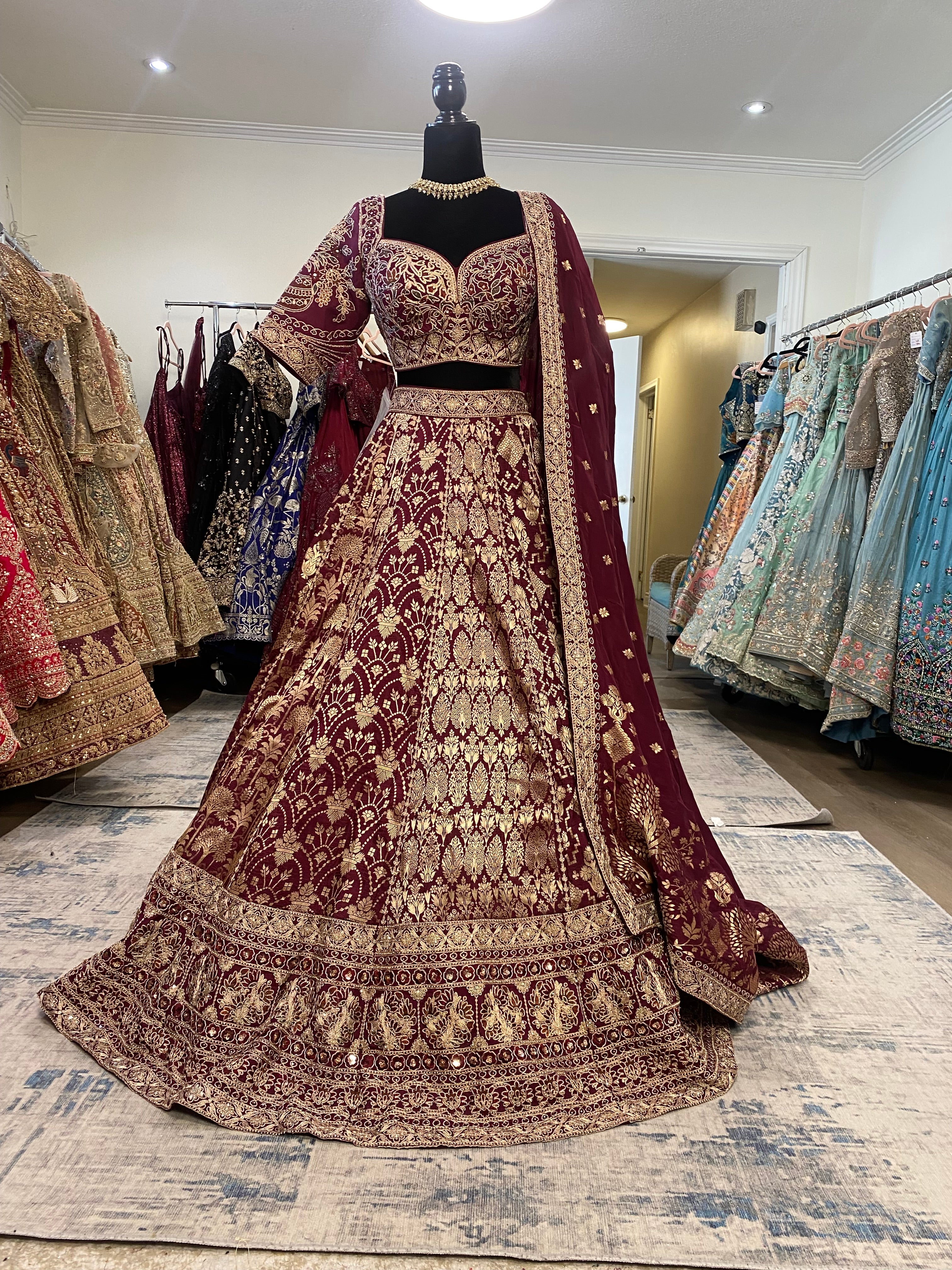 Beautiful silk lehenga choli with pocket in a skirt