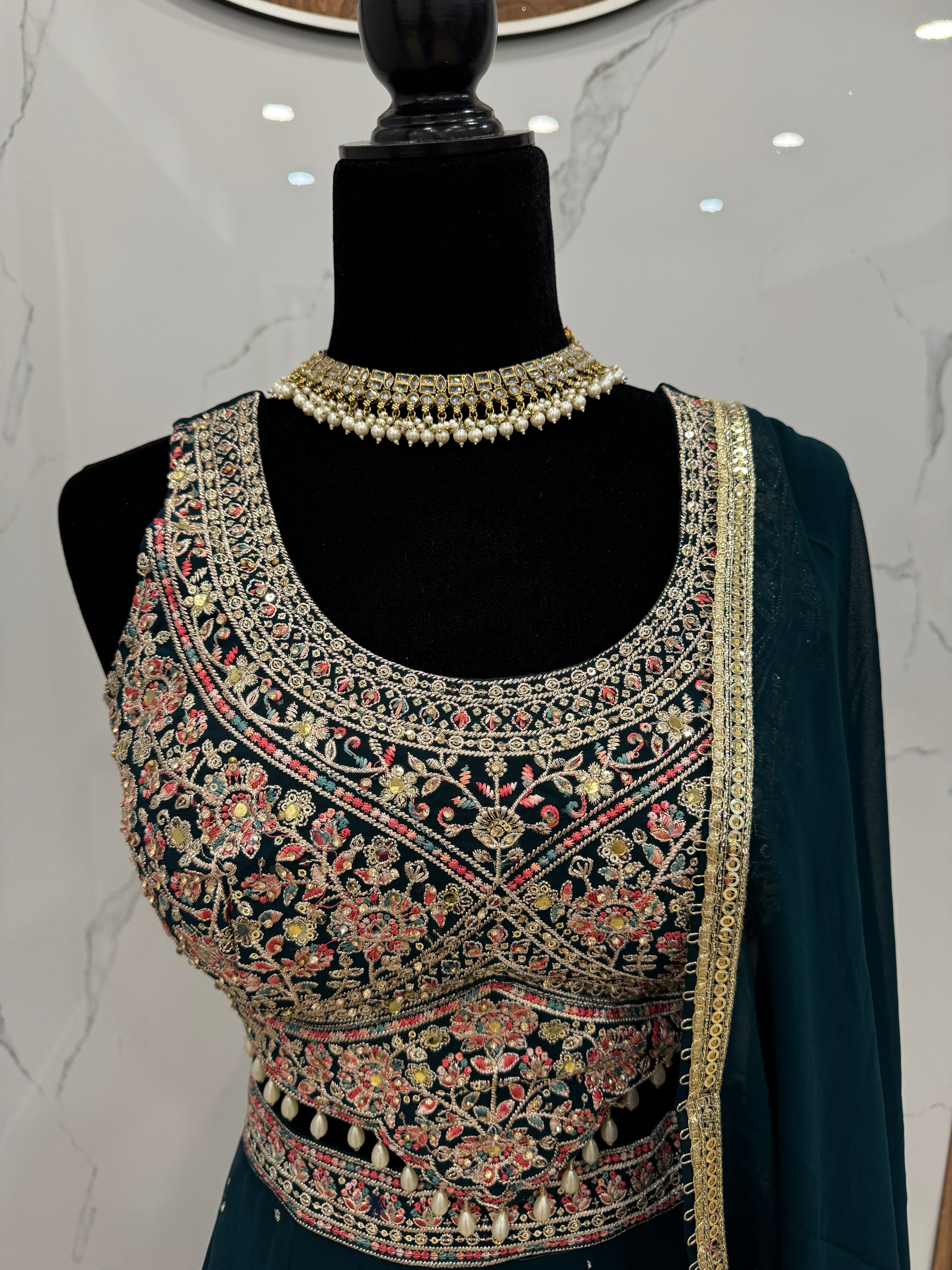 Traditional Embroidered Geogette Lehenga Choli