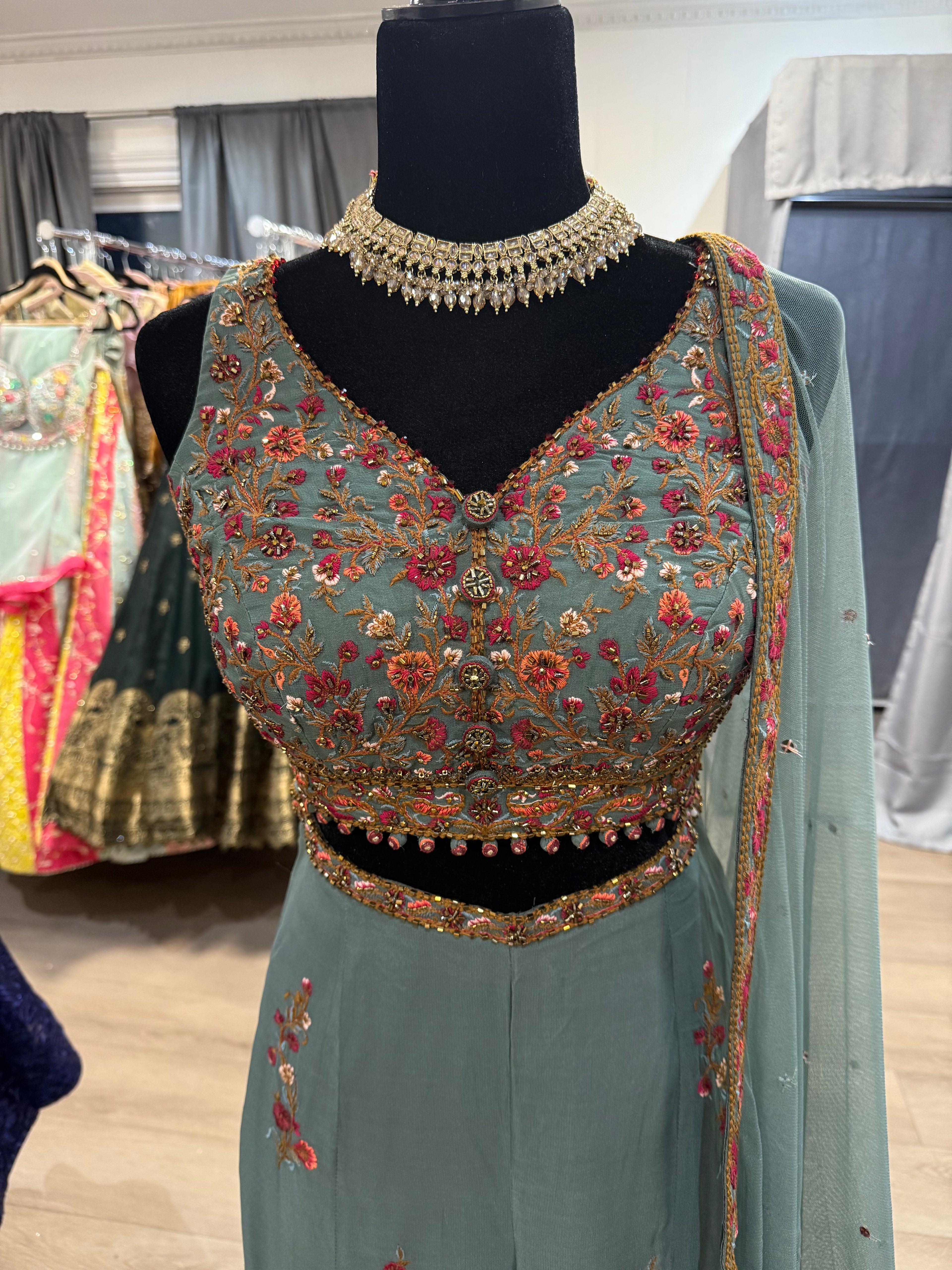 Embroidered gharara Suit – Kanada Kulture