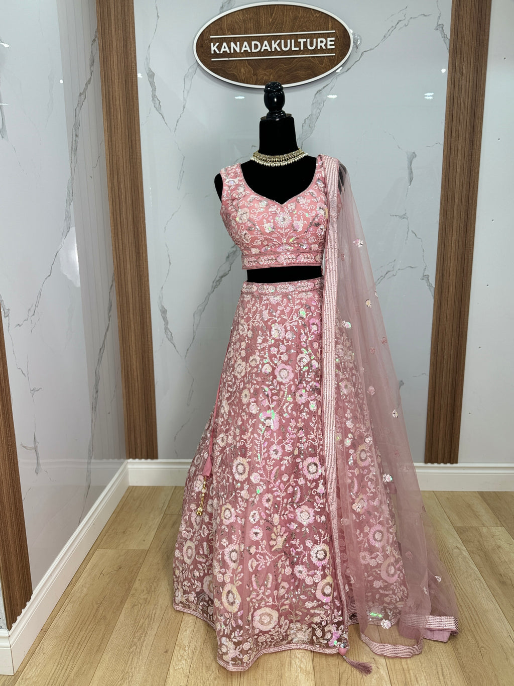 Precious Pink Sequins Net Engagement Wear Lehenga Choli With Dupatta