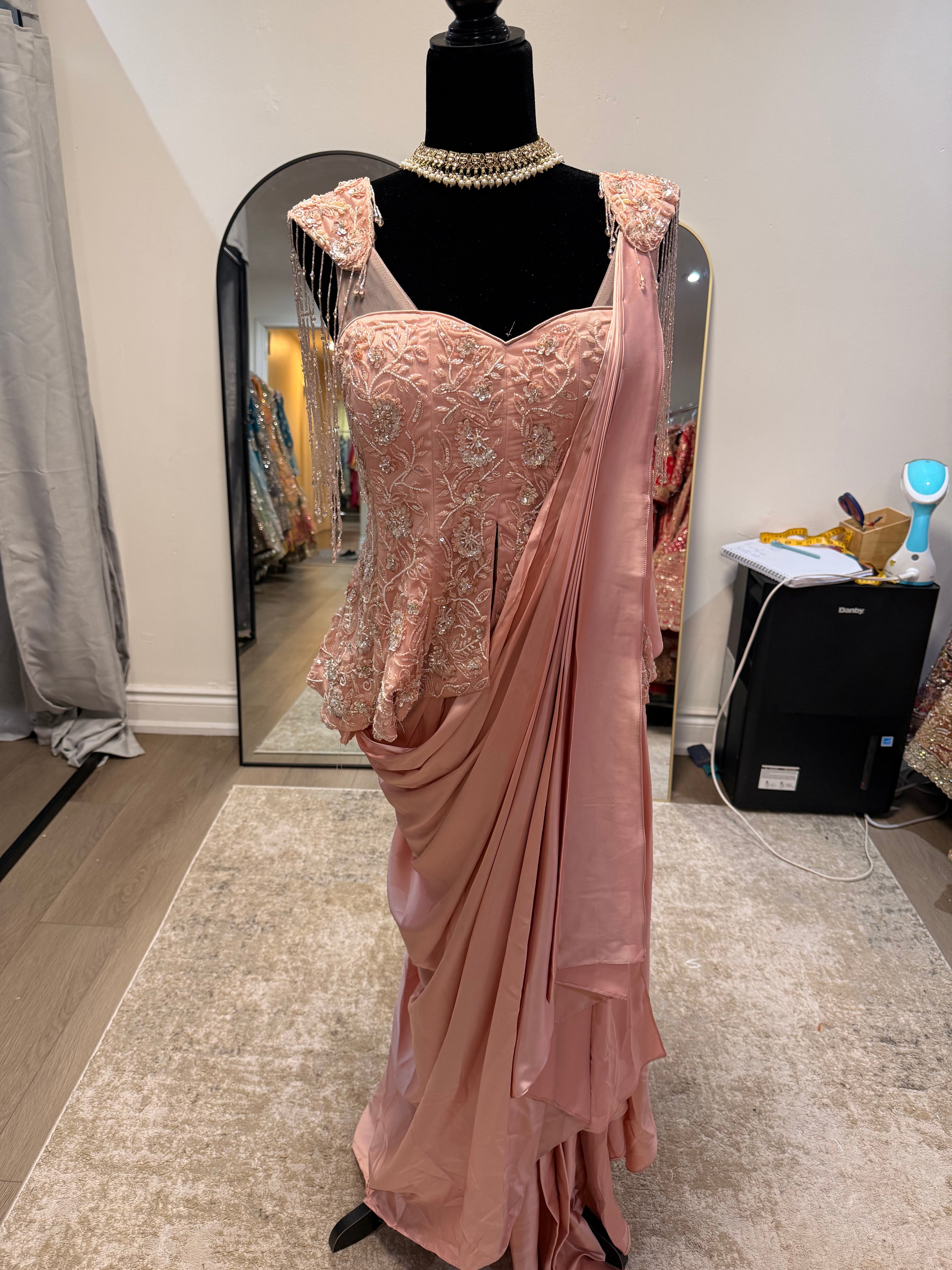 Pre drape saree