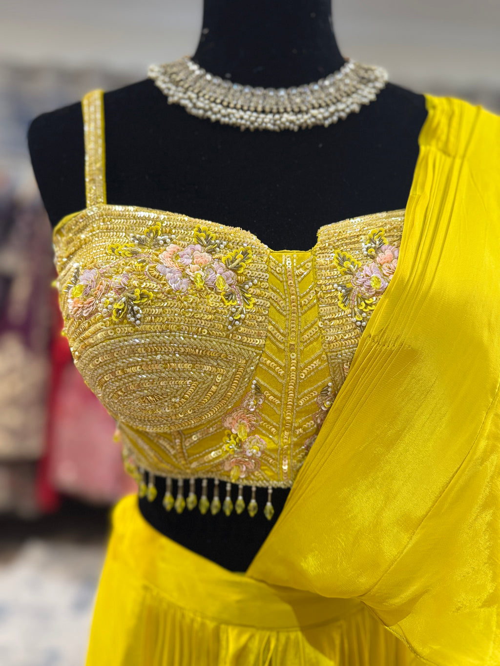 Pre drape saree