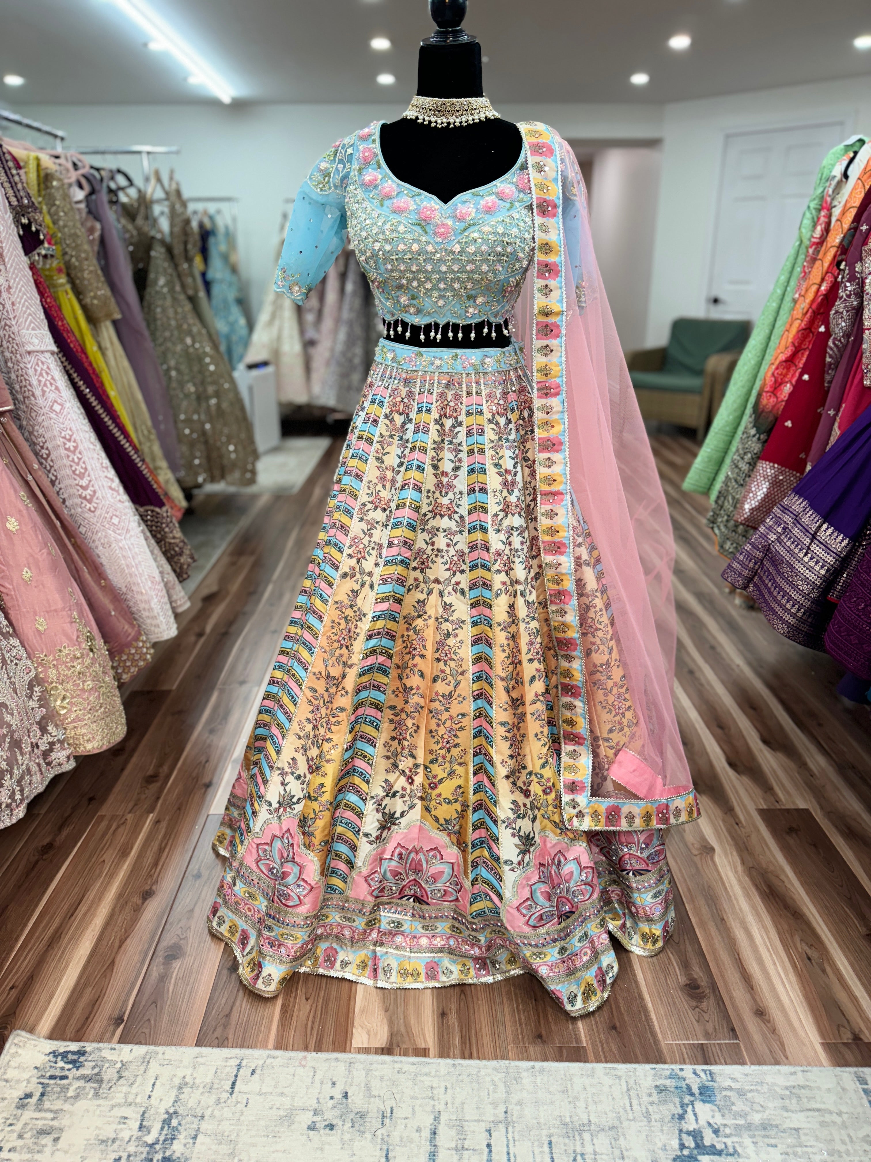 Traditional bridesmaids Embroidered Lehenga Choli