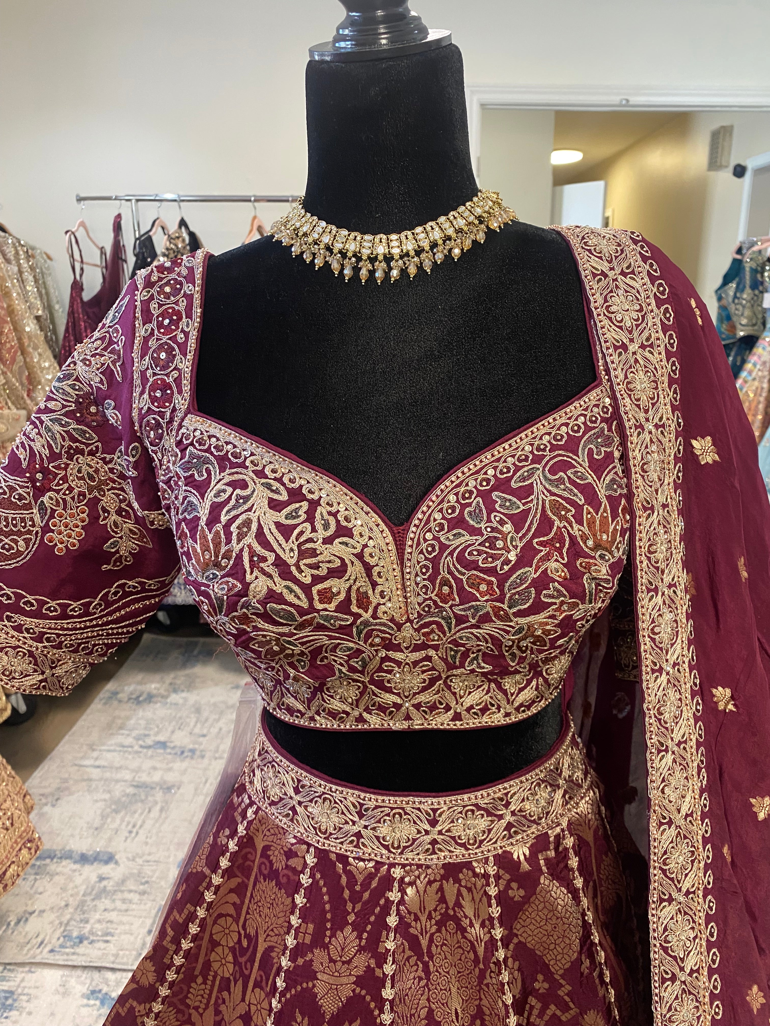 Beautiful silk lehenga choli with pocket in a skirt