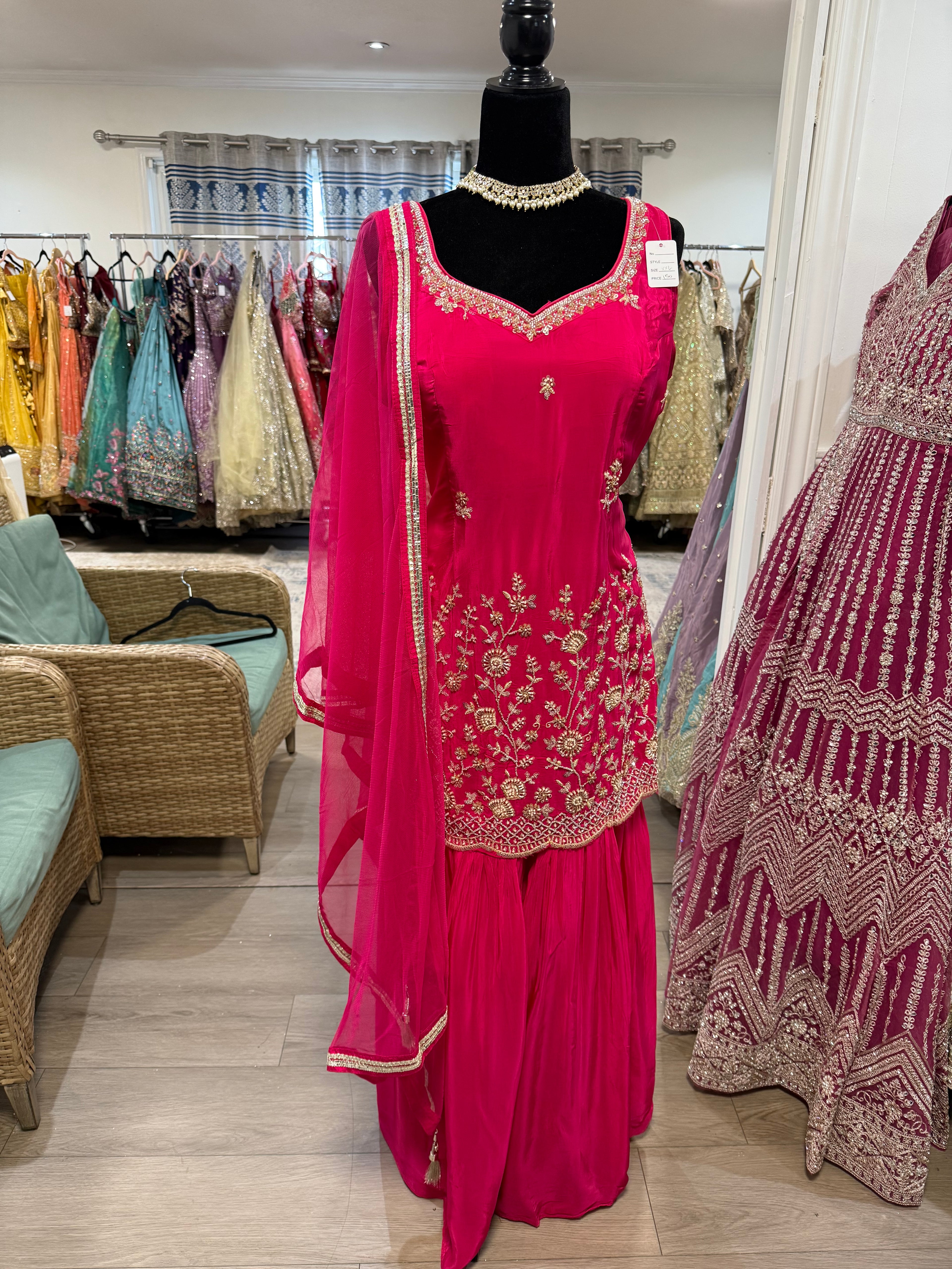 Embroidered gharara Suit – Kanada Kulture