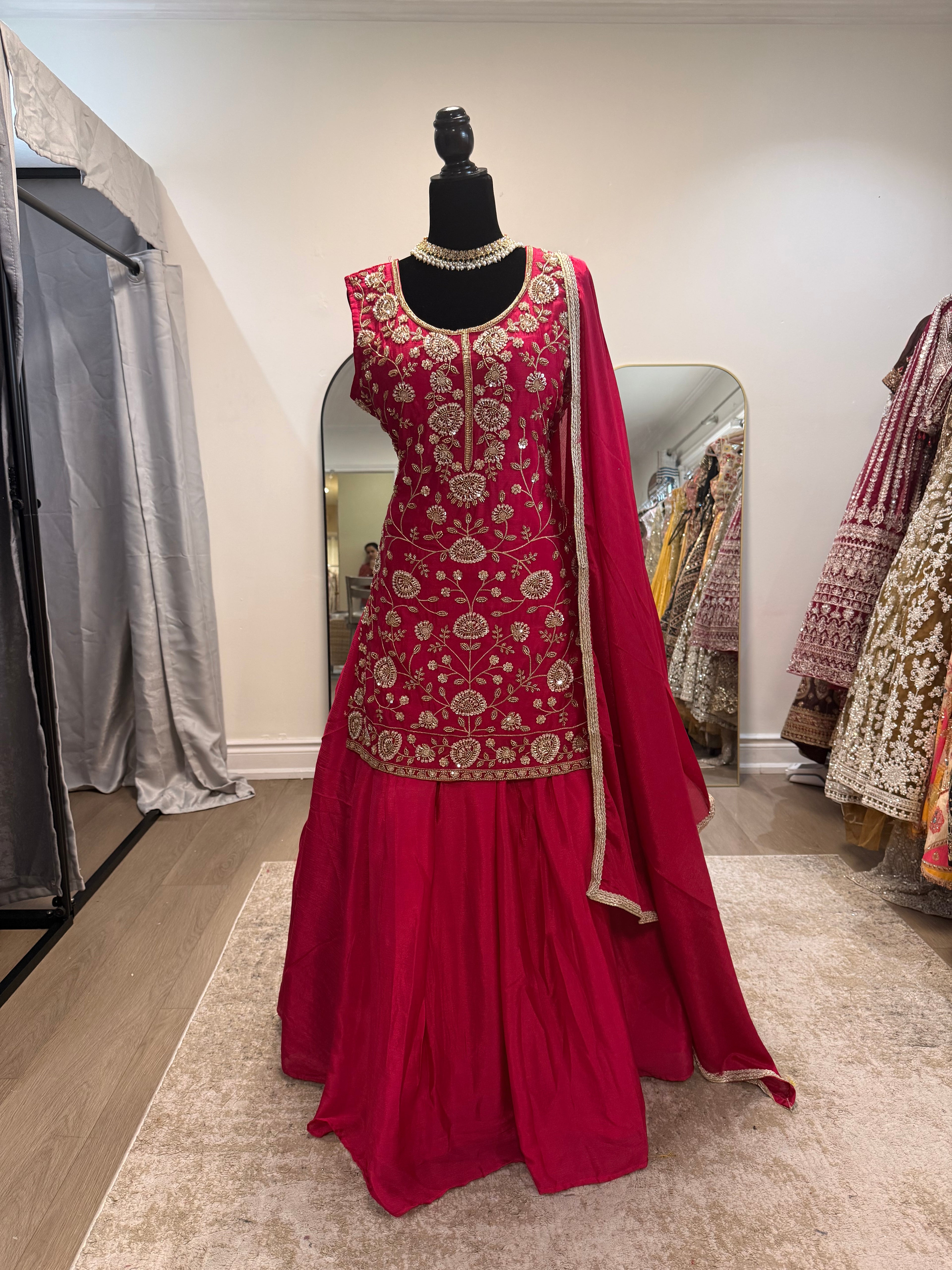 KanadaKulture - designer Lehenga with level detailing