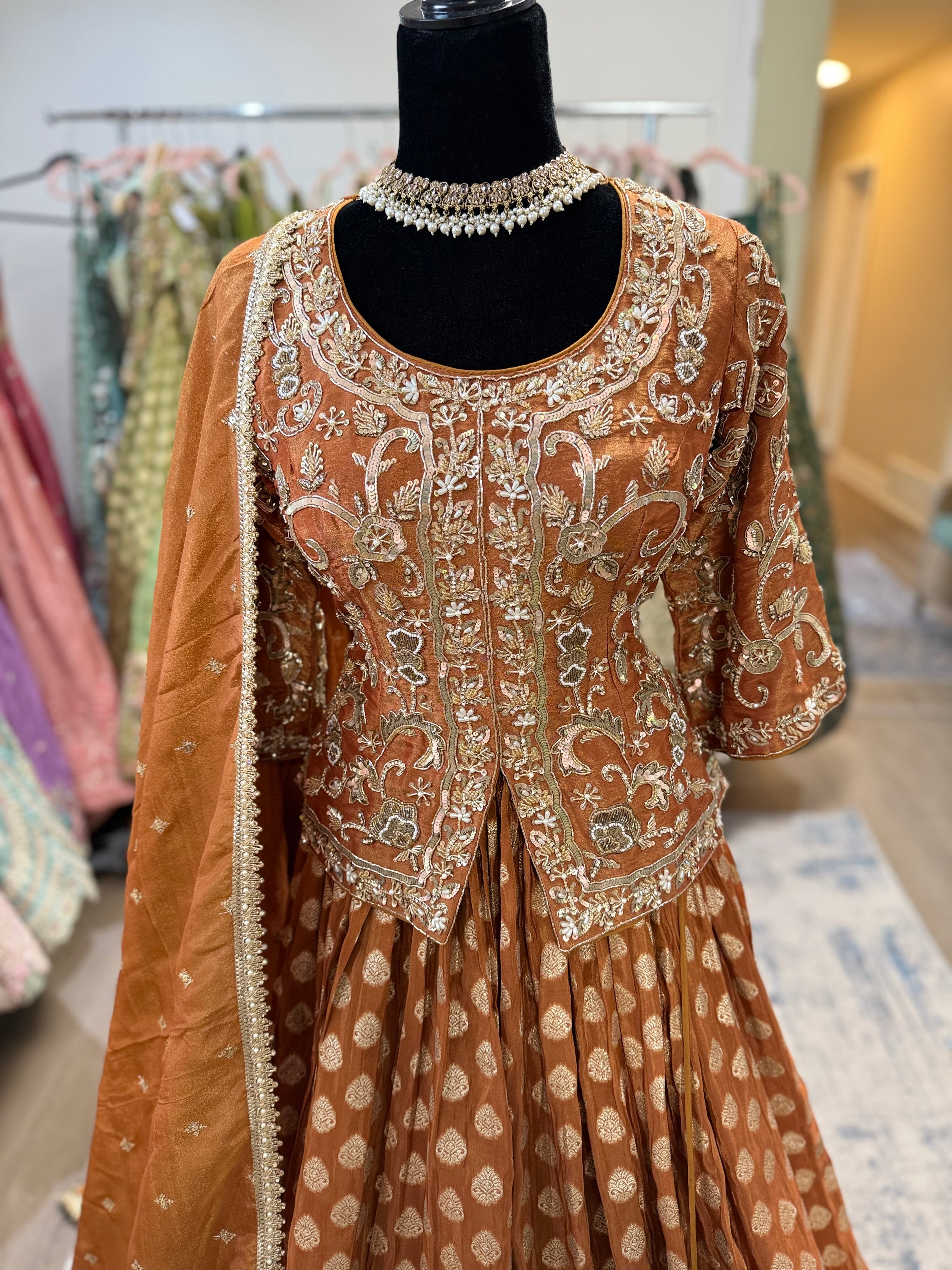 Anamika long choli lehenga