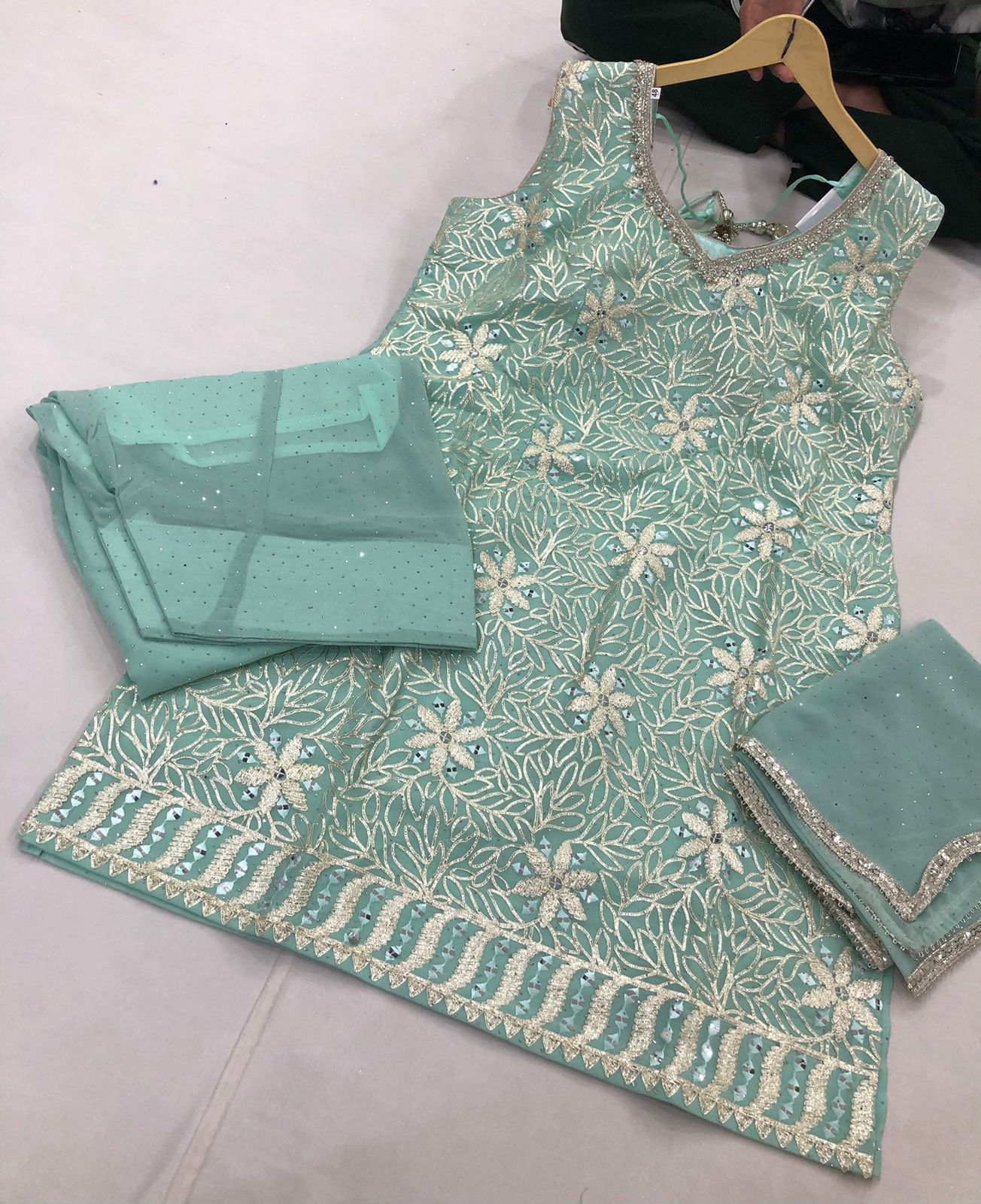 Size 50 Embroidered farshi salwar  Suit – Kanada Kulture