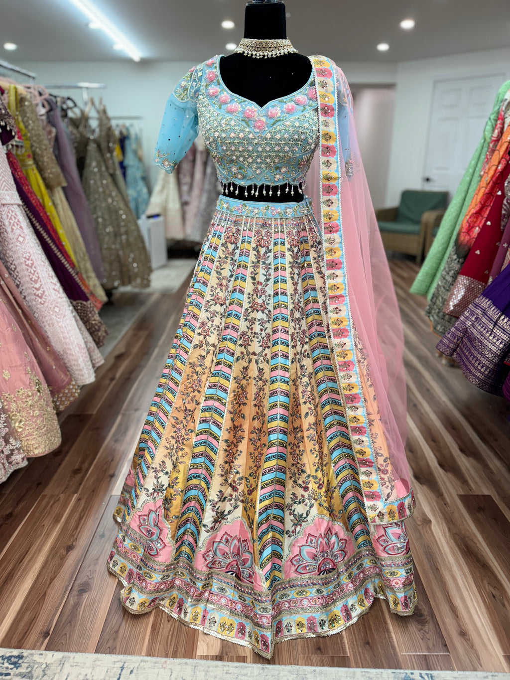 Traditional bridesmaids Embroidered Lehenga Choli