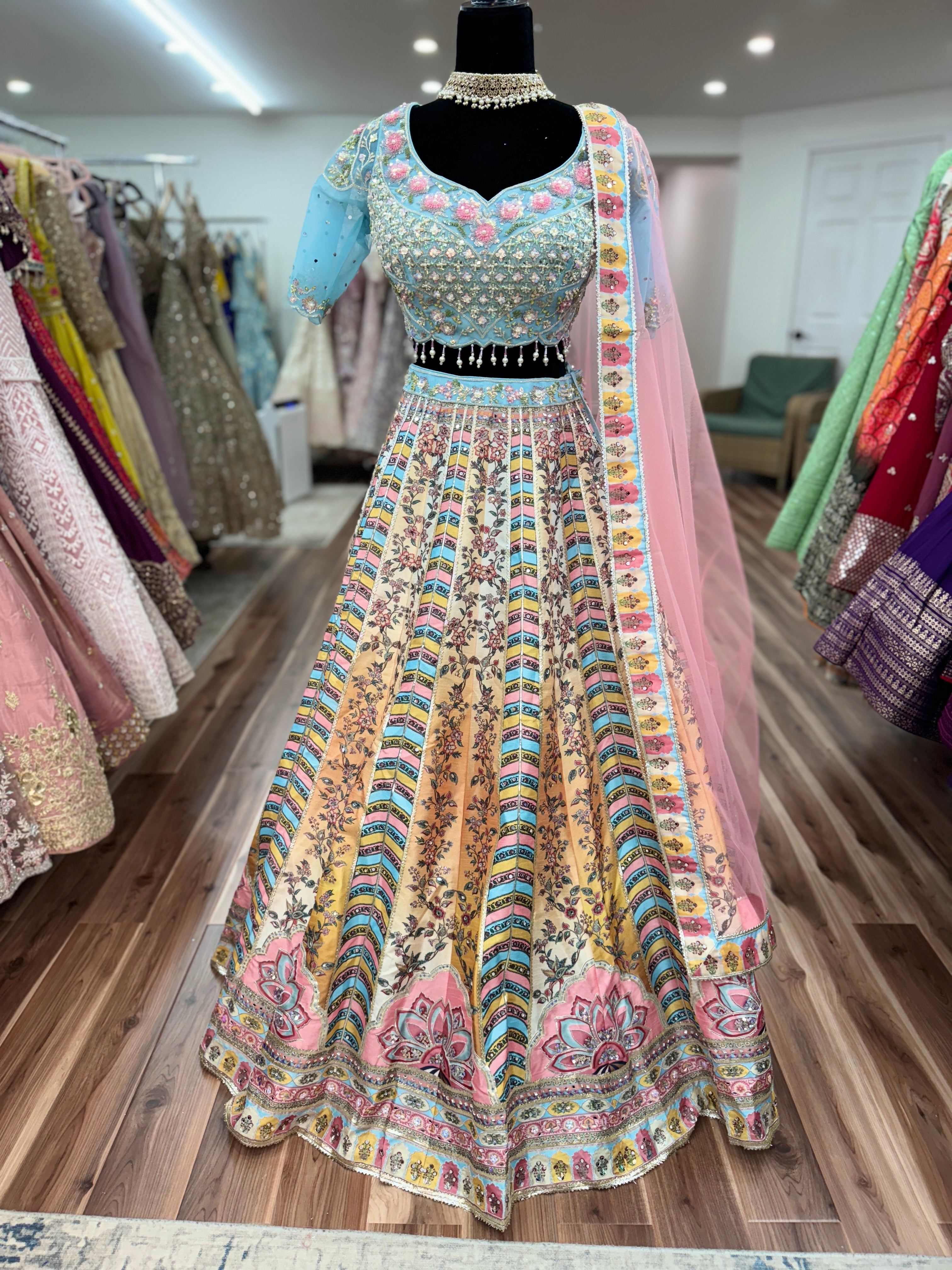 Traditional bridesmaids Embroidered Lehenga Choli