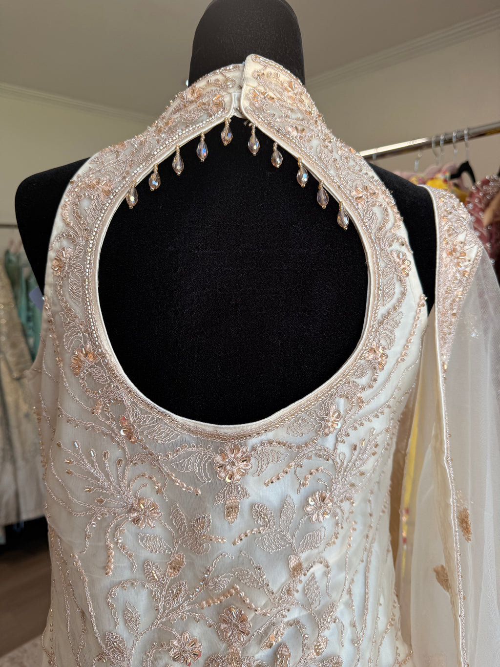 Halter neck Embroidered suit Kanada Kulture