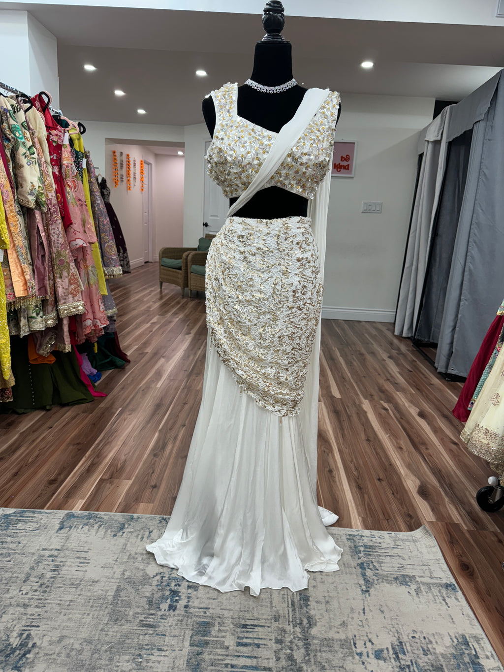 Pre drape fusion mermaid saree