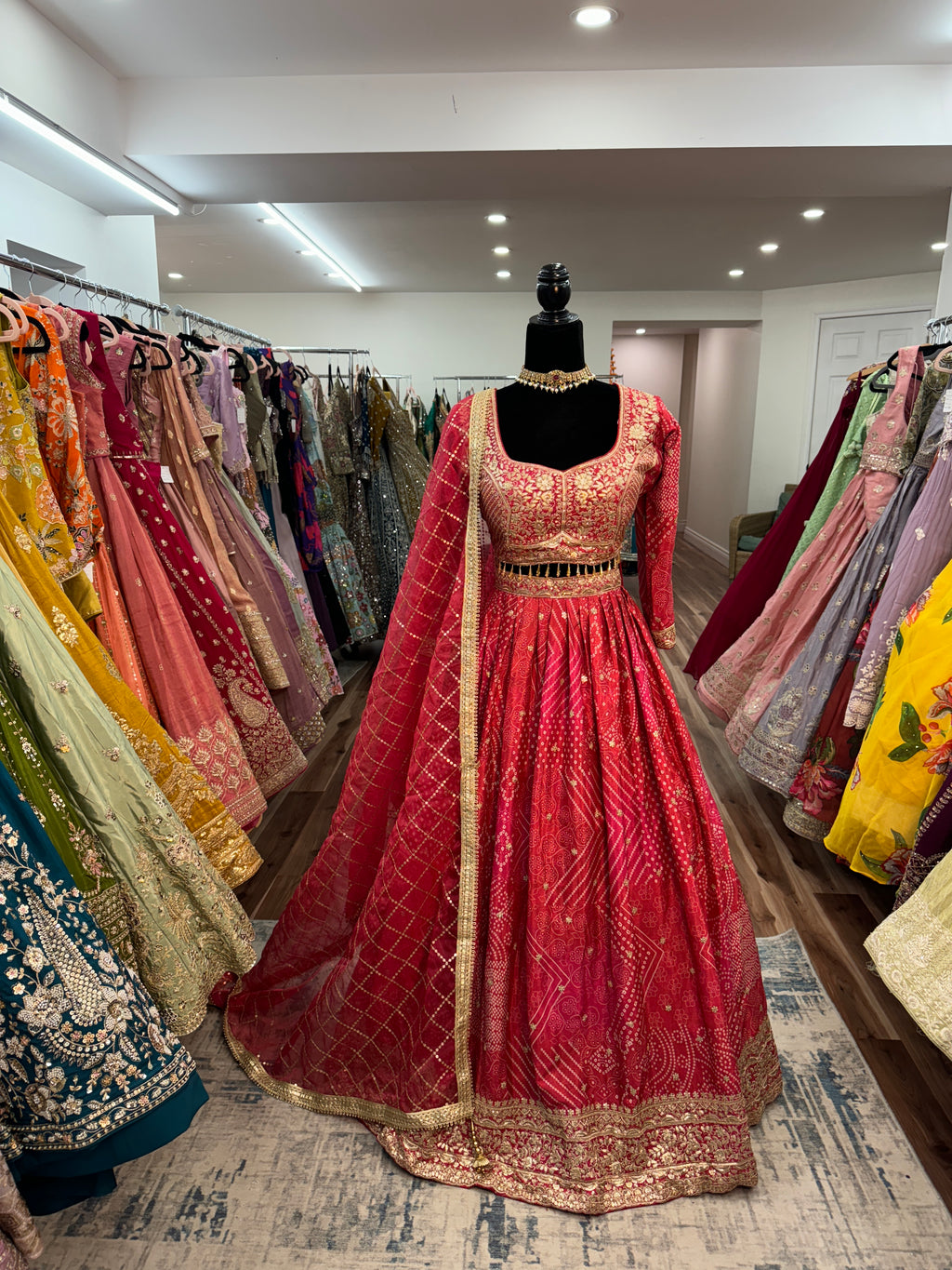 Traditional bandhani lehenga choli