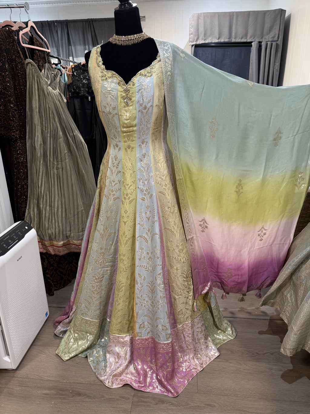 Multi color designer lehenga– Kanada Kulture