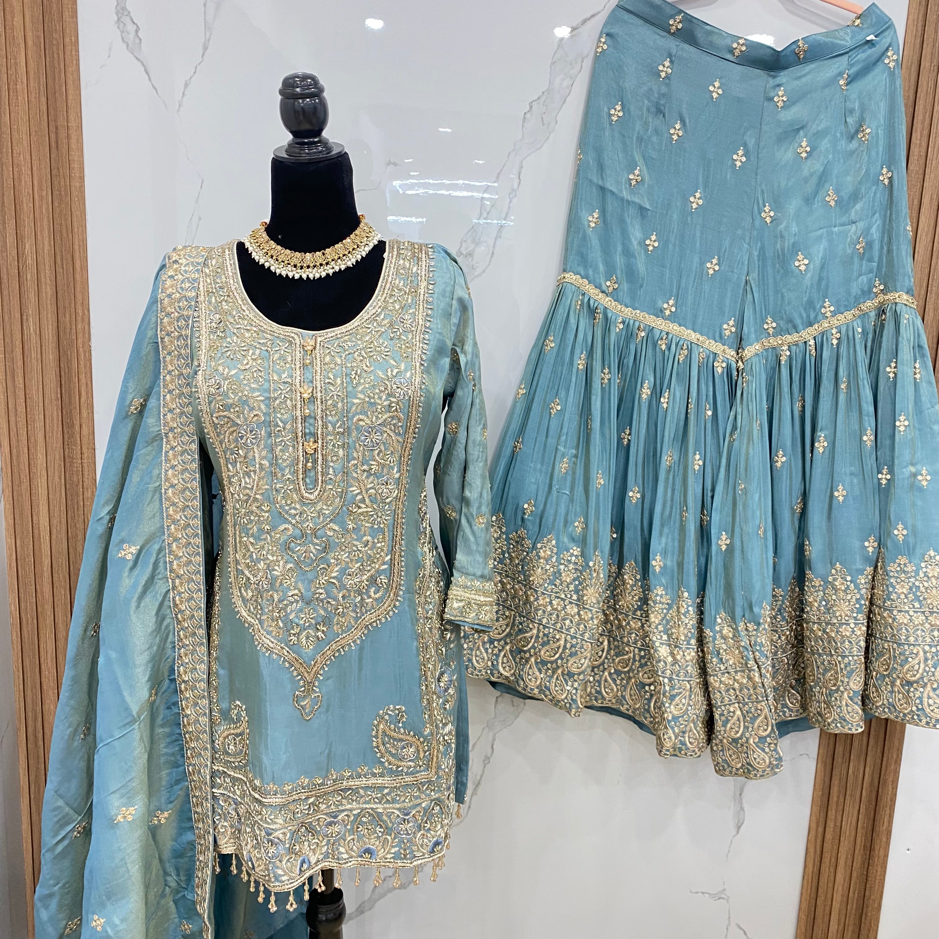 Embroidered suit