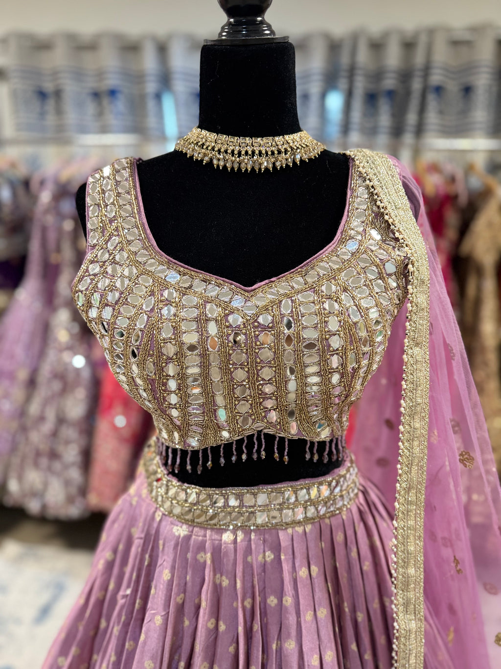 Purple banarsi Lehenga