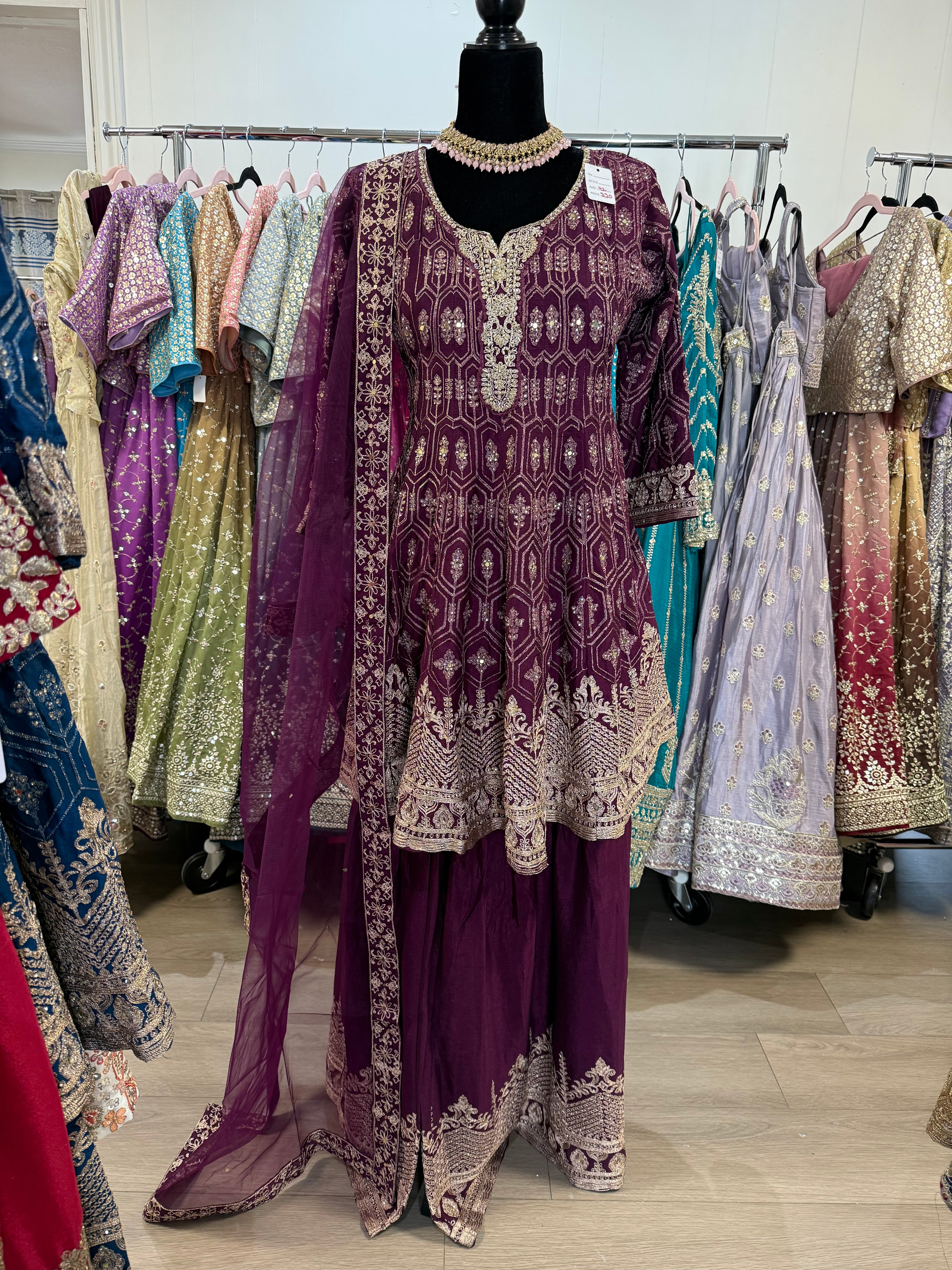 Embroidered palzoo Suit – Kanada Kulture