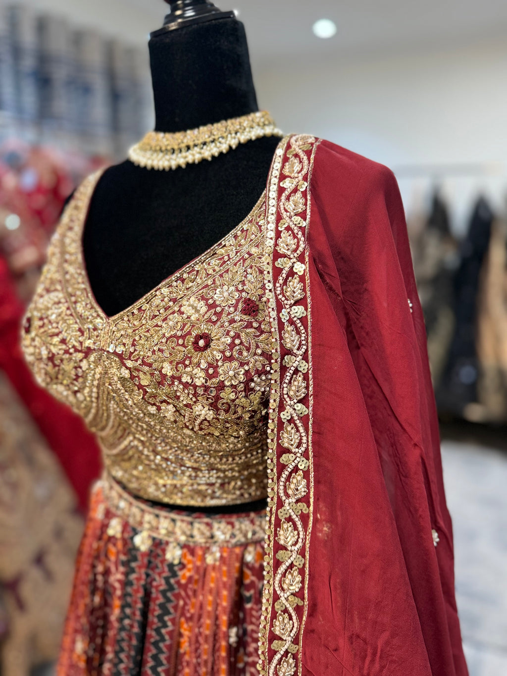 Banarsi intricate hand work lehenga