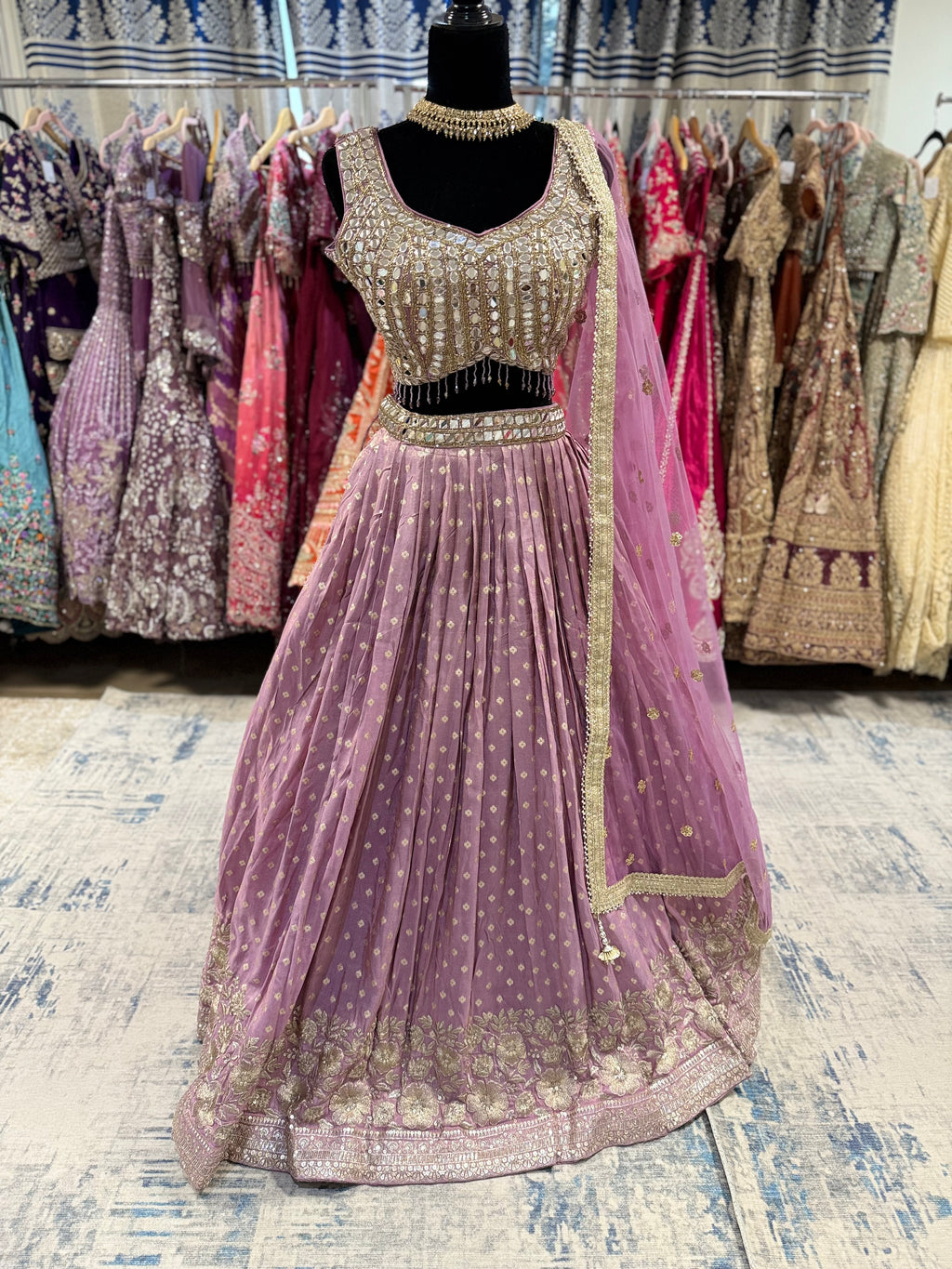 Purple banarsi Lehenga