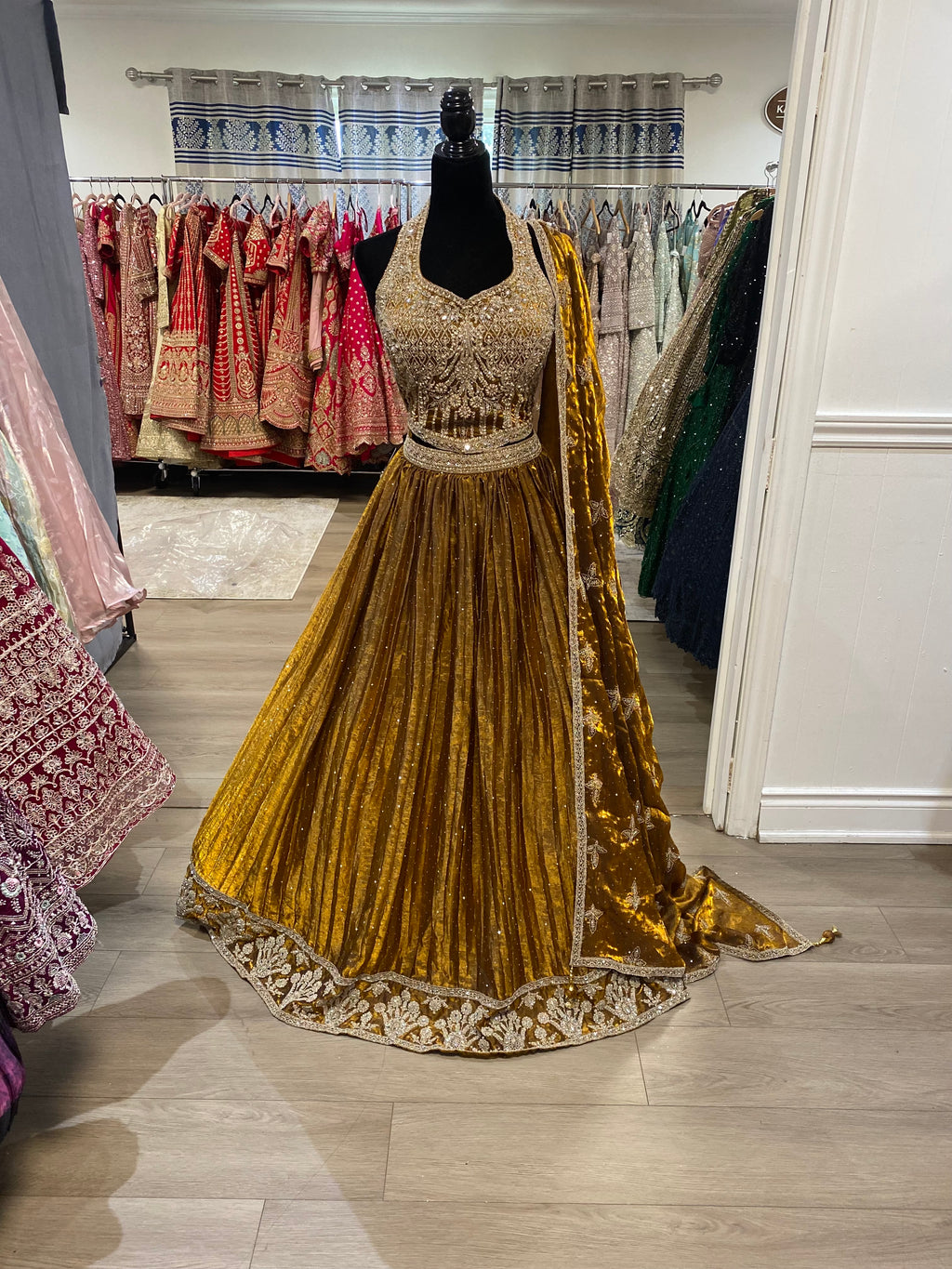 Perfect halter neck Designer Lehenga choli