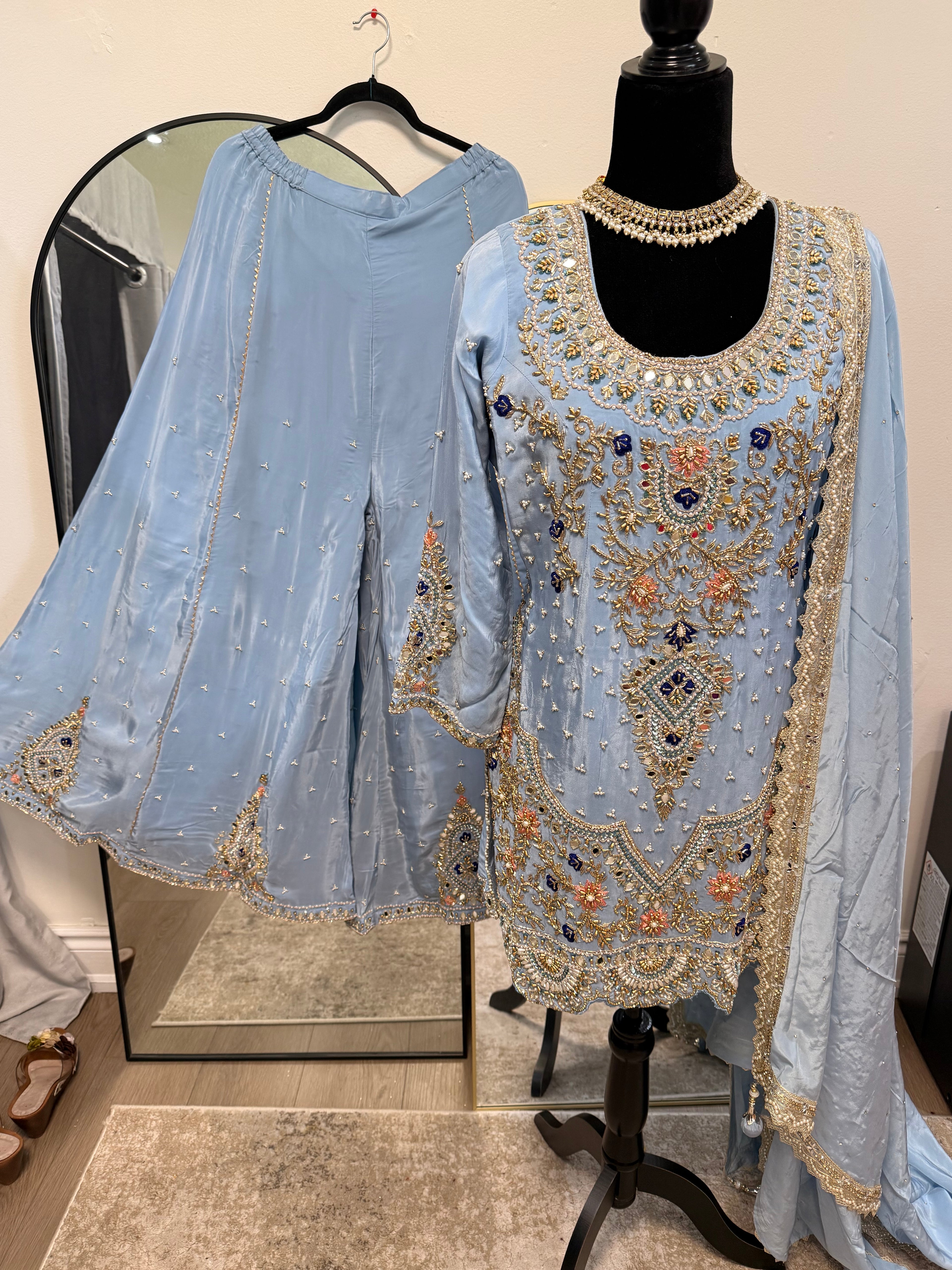 Embroidered suit