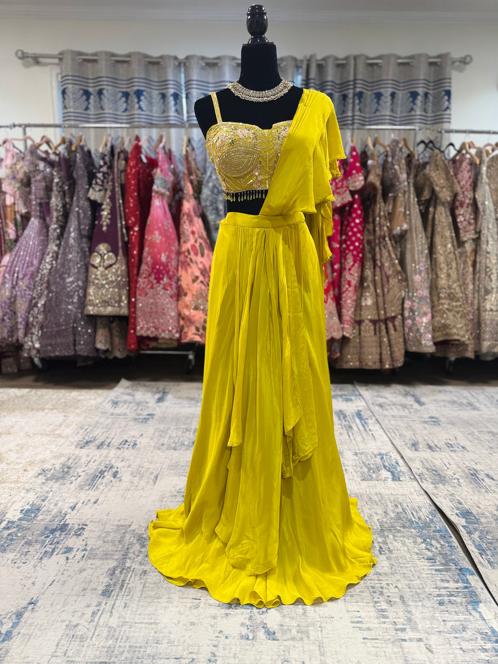 Pre drape saree