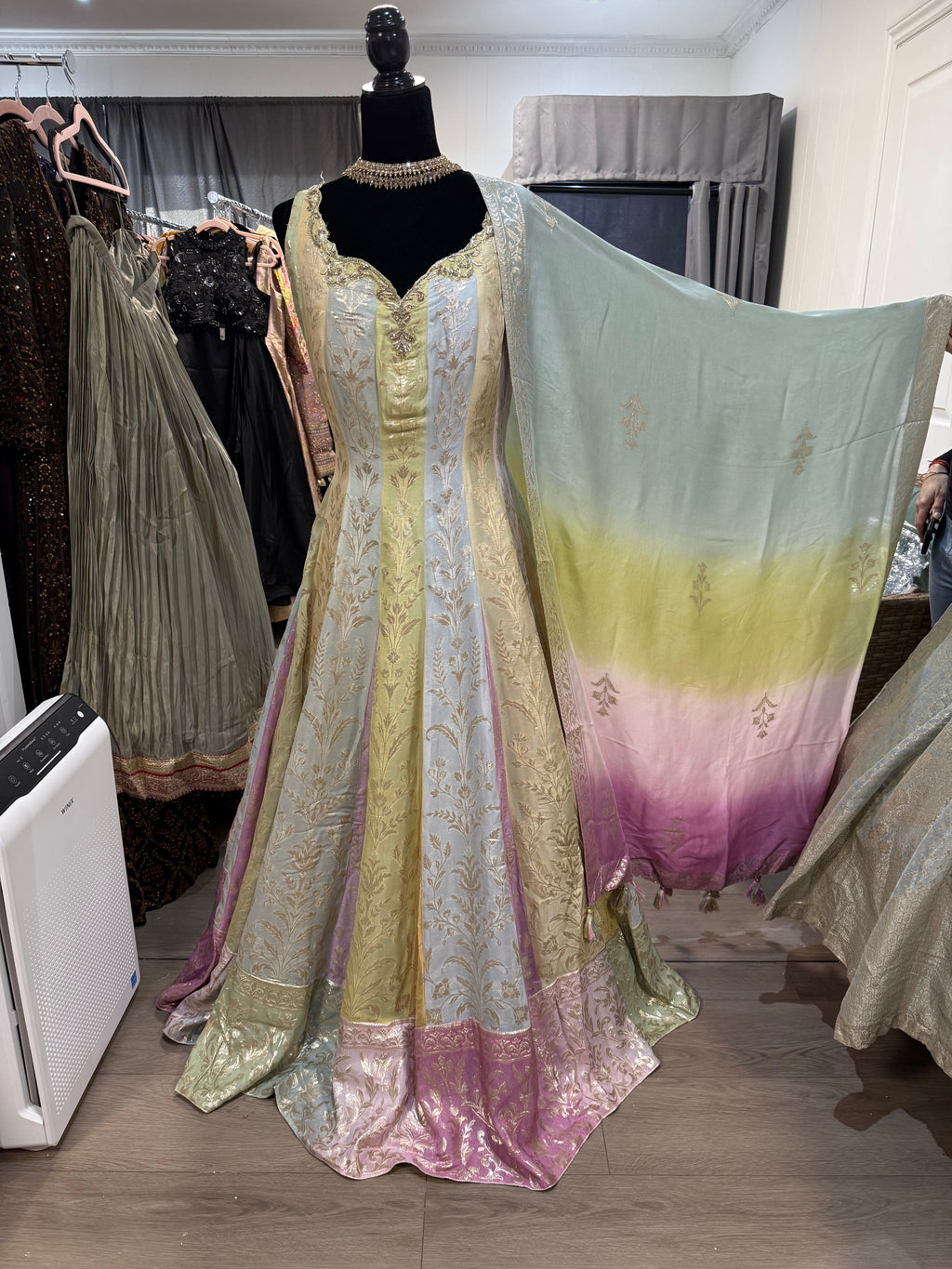 Multi color designer lehenga– Kanada Kulture