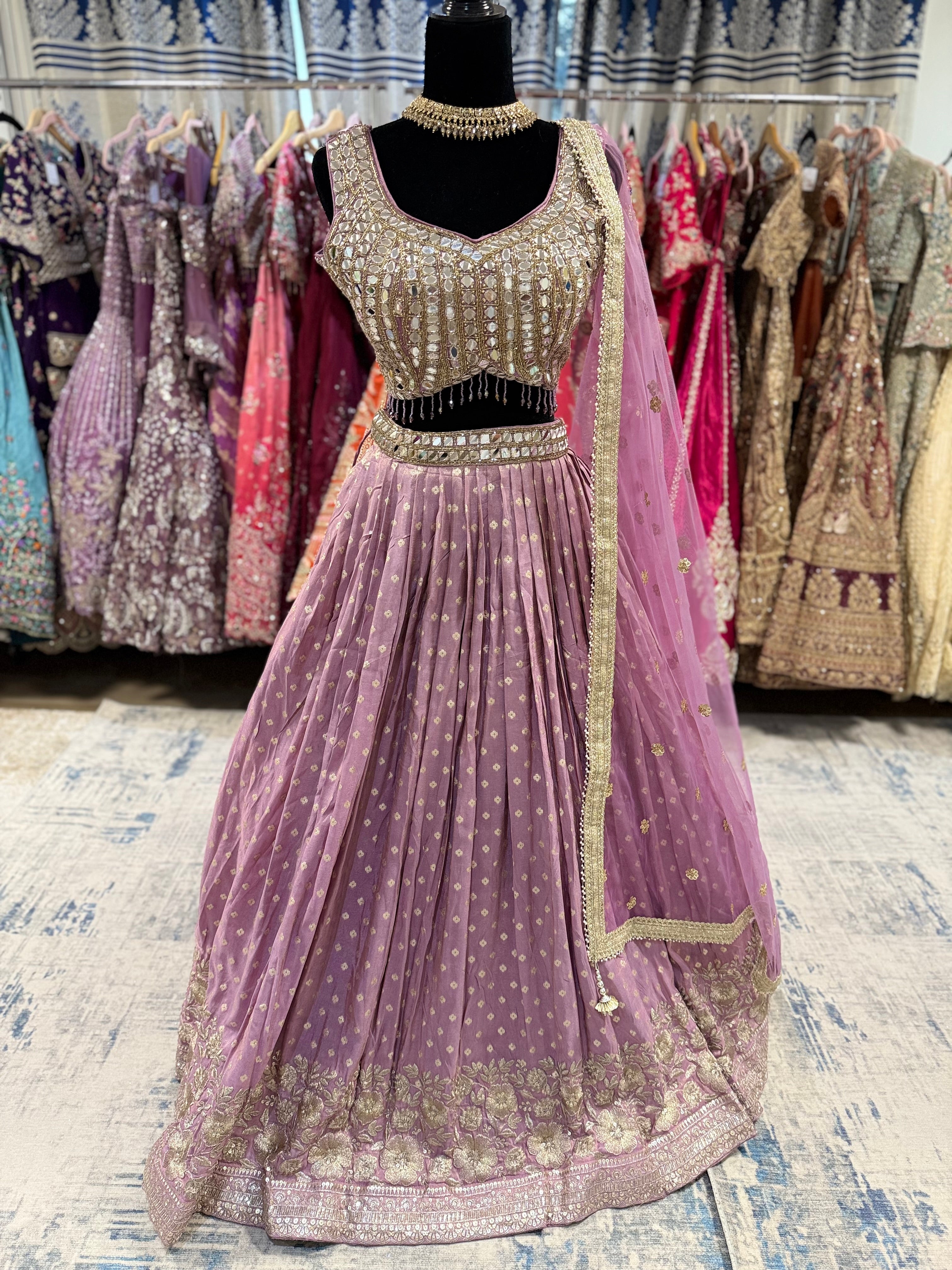 Purple banarsi Lehenga
